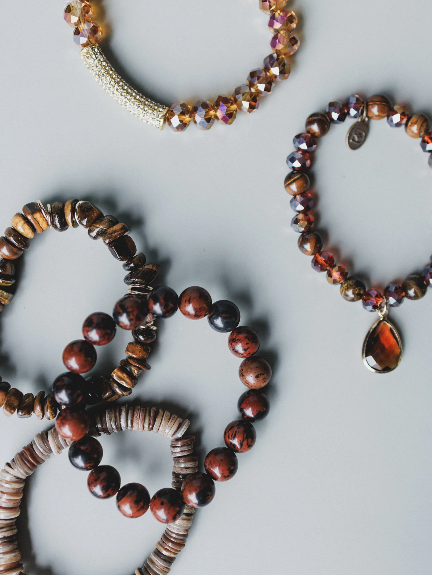June Beaded Bracelets - Burgundy - Image 4
