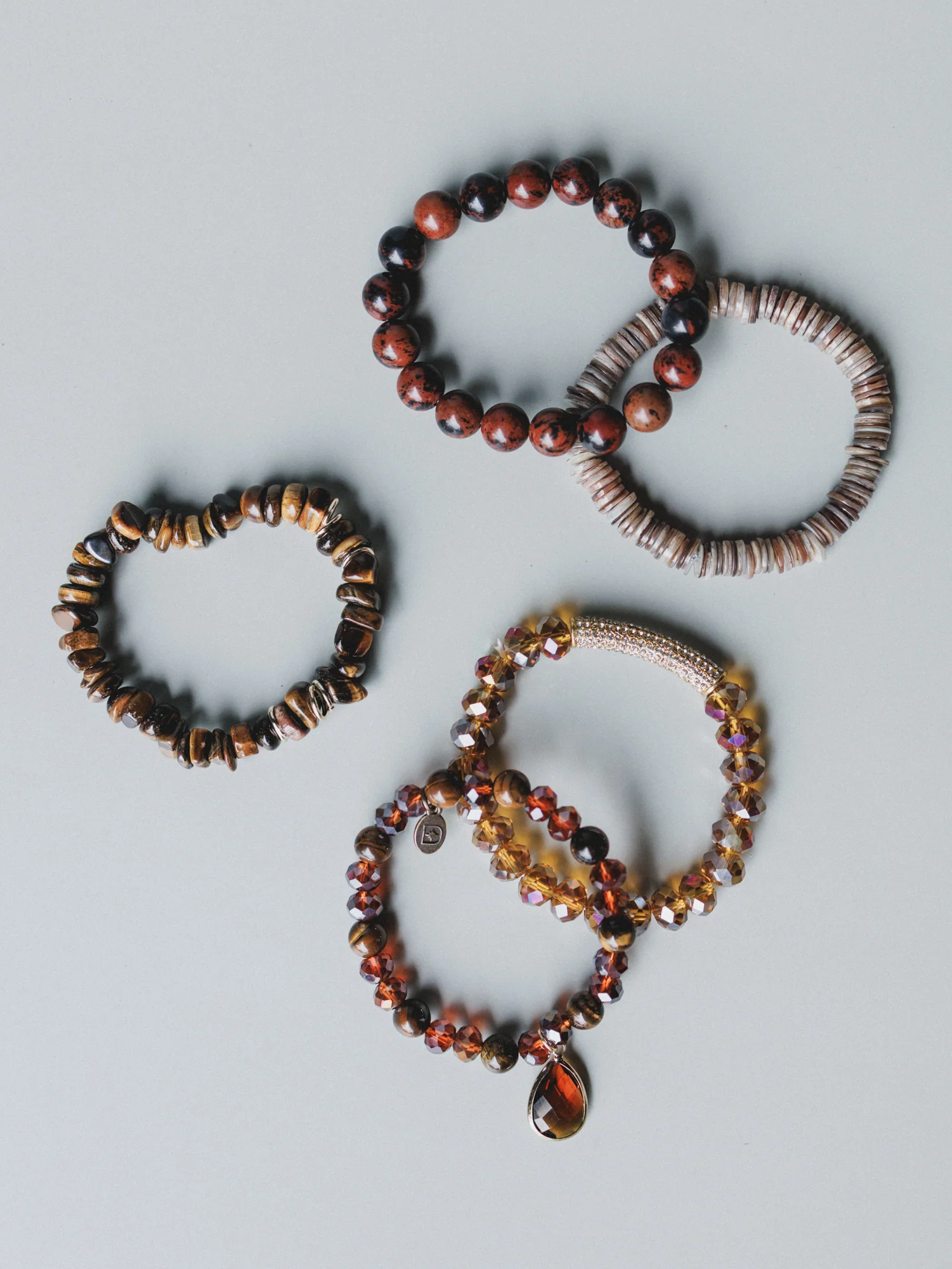 June Beaded Bracelets - Burgundy - Pre Order