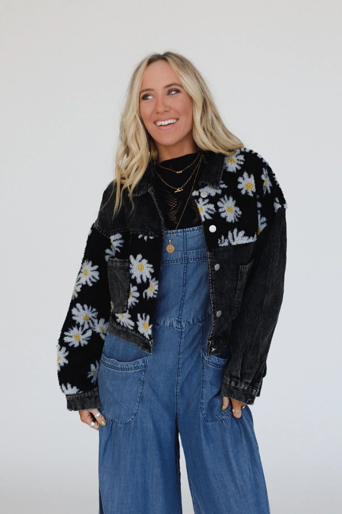 Just Dreaming Daisy Jacket - Black