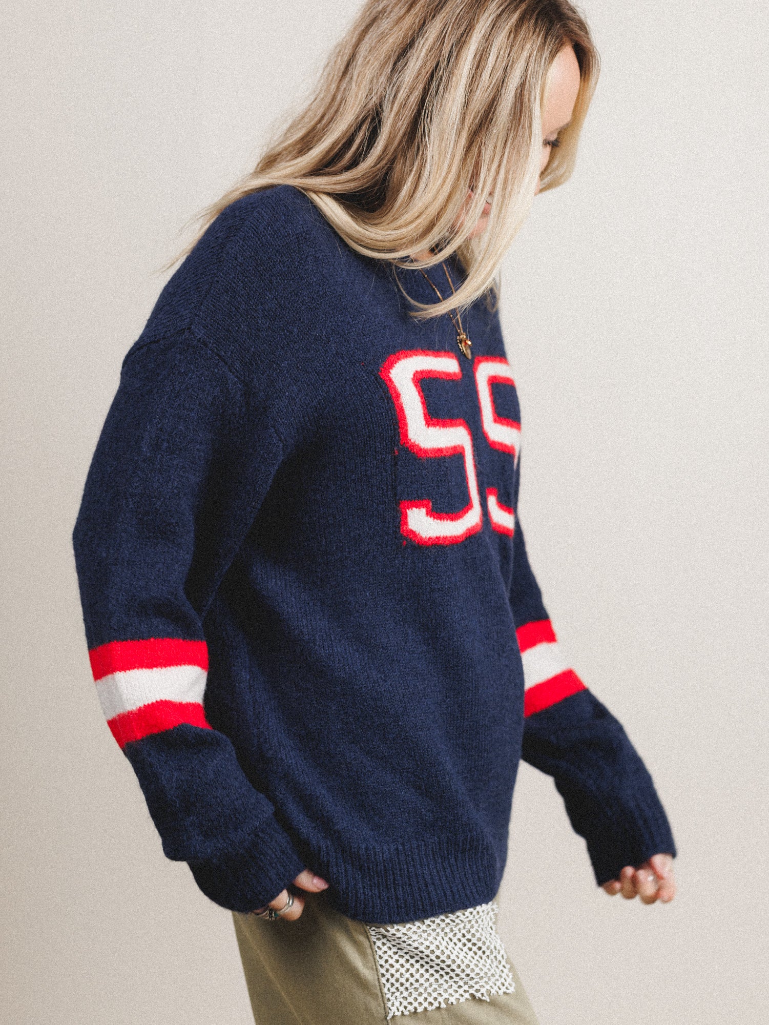 Just My Type Sweater - Navy - Image 2