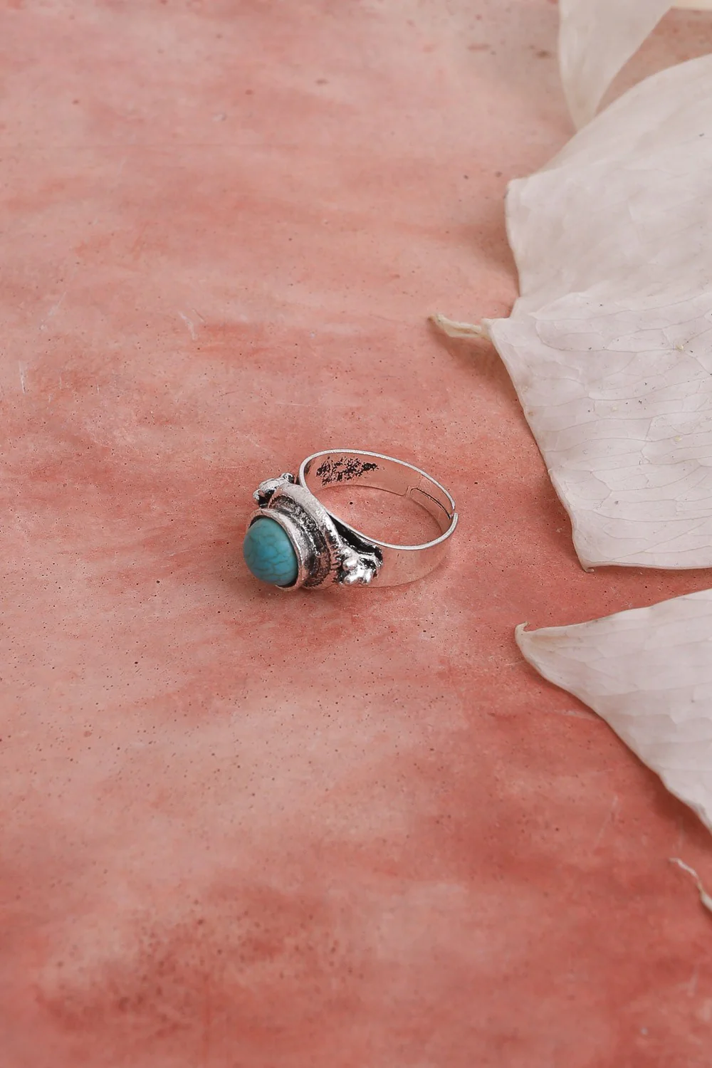 Kapalua Bay Adjustable Turquoise Ring - Silver - Image 6