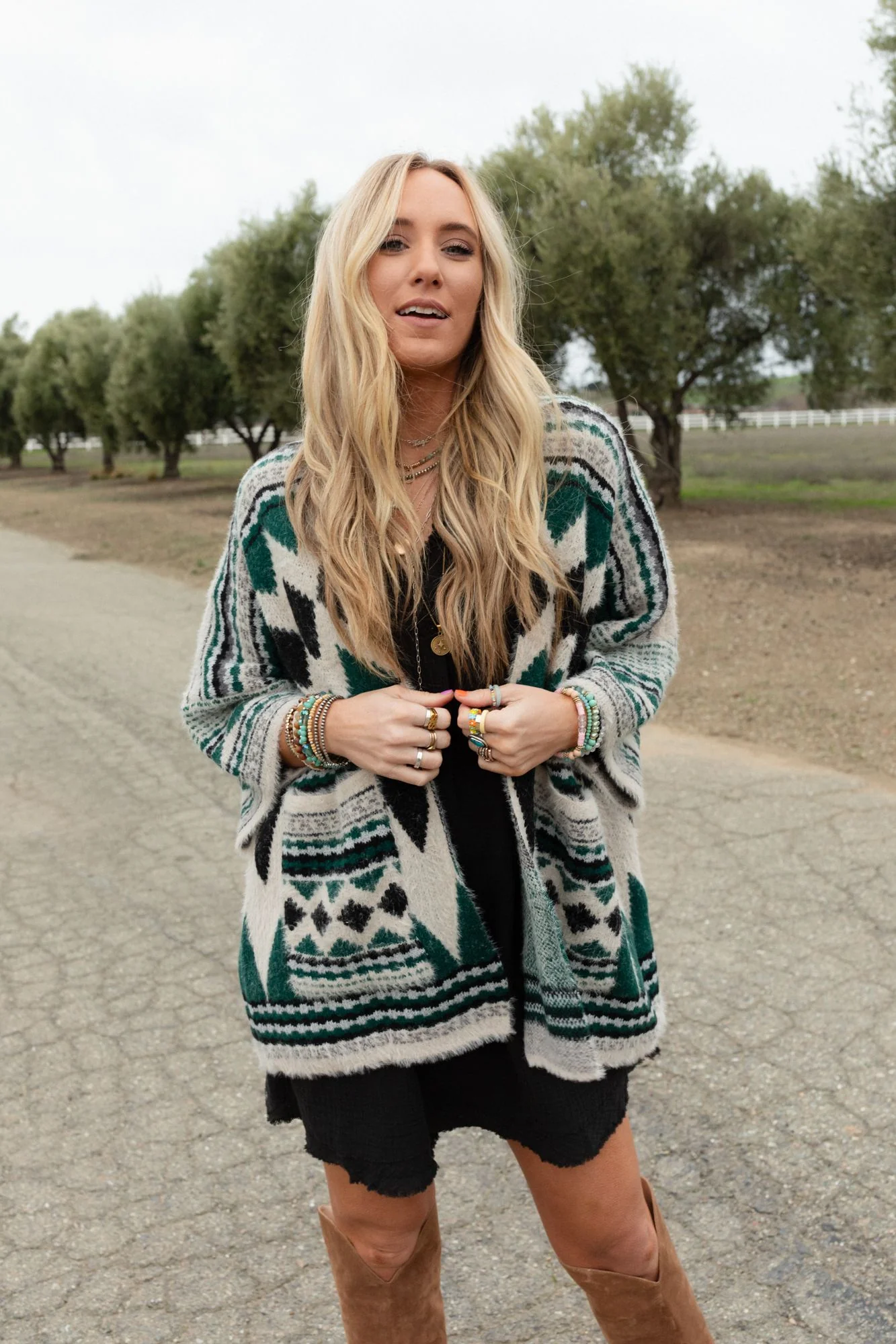 Keep It Up Oversized Cardigan - Green - Image 7