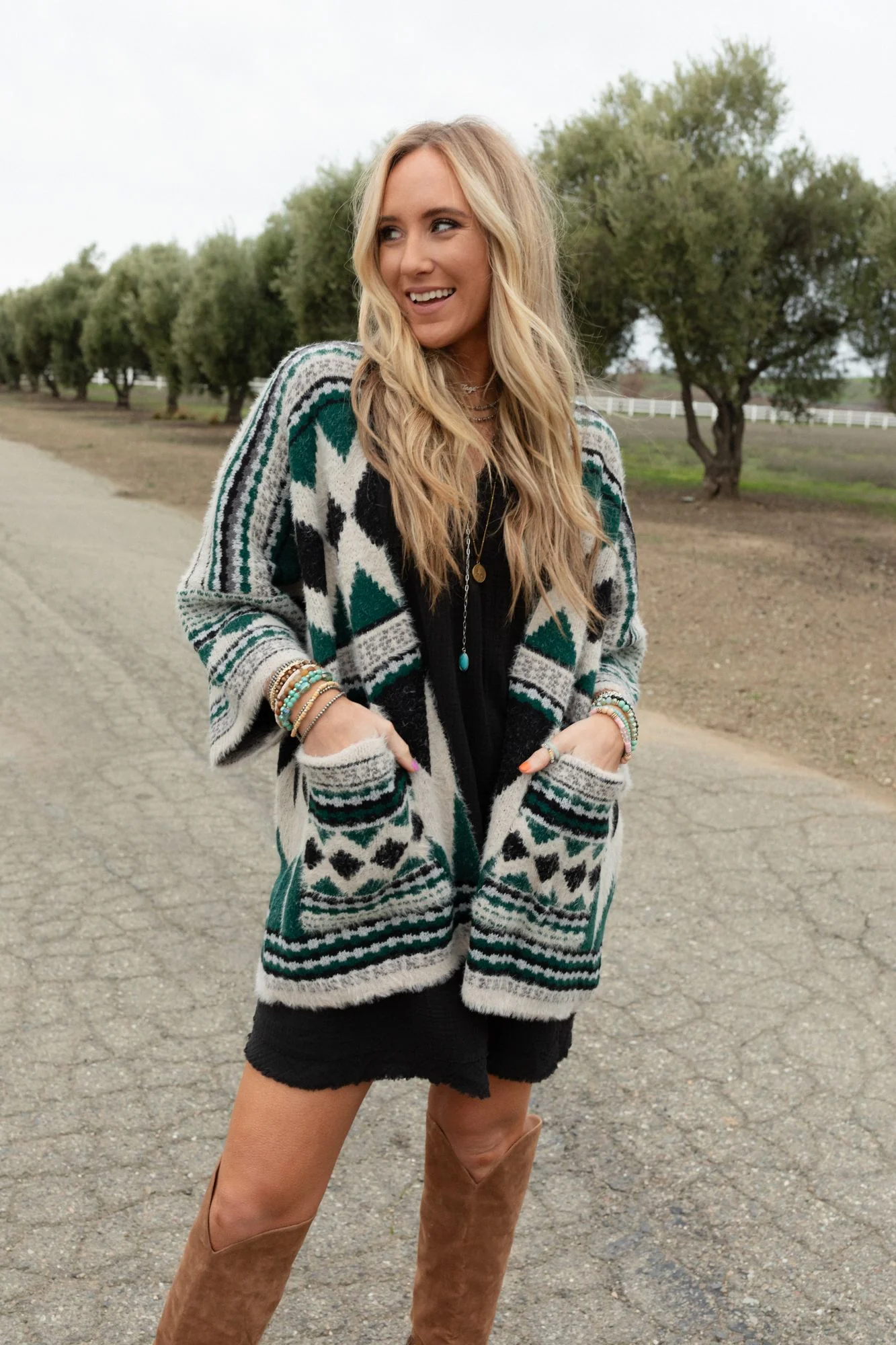 Keep It Up Oversized Cardigan - Green - Image 8