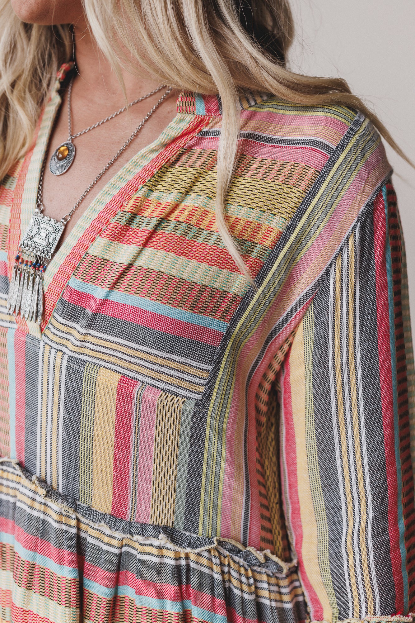 Keepsake Striped Dress - Yellow Multi - Image 3