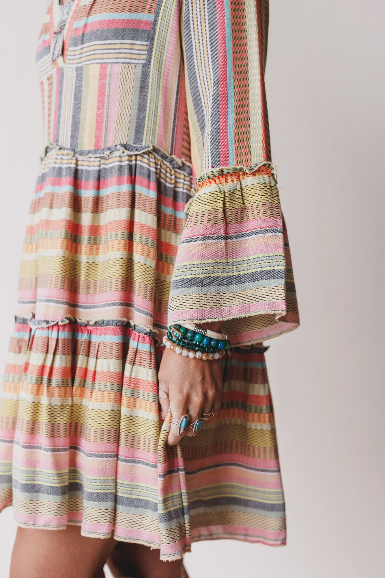 Keepsake Striped Dress - Yellow Multi - Image 4