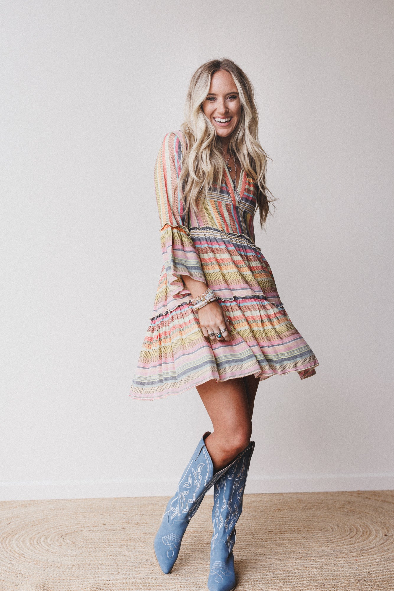 Keepsake Striped Dress - Yellow Multi - Image 5