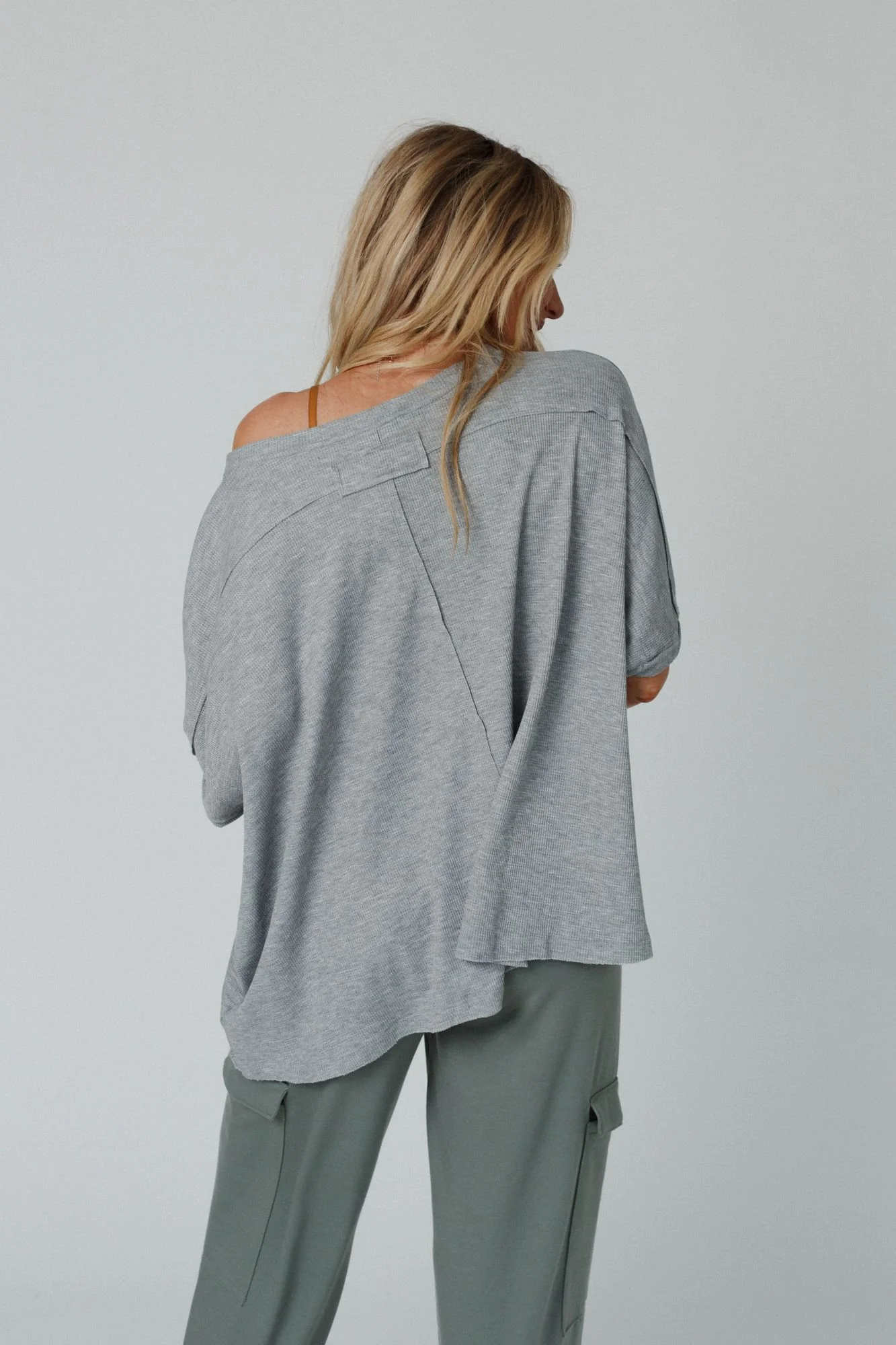 The Nest Kelsie Dolman Top- Heather Gray - Image 2