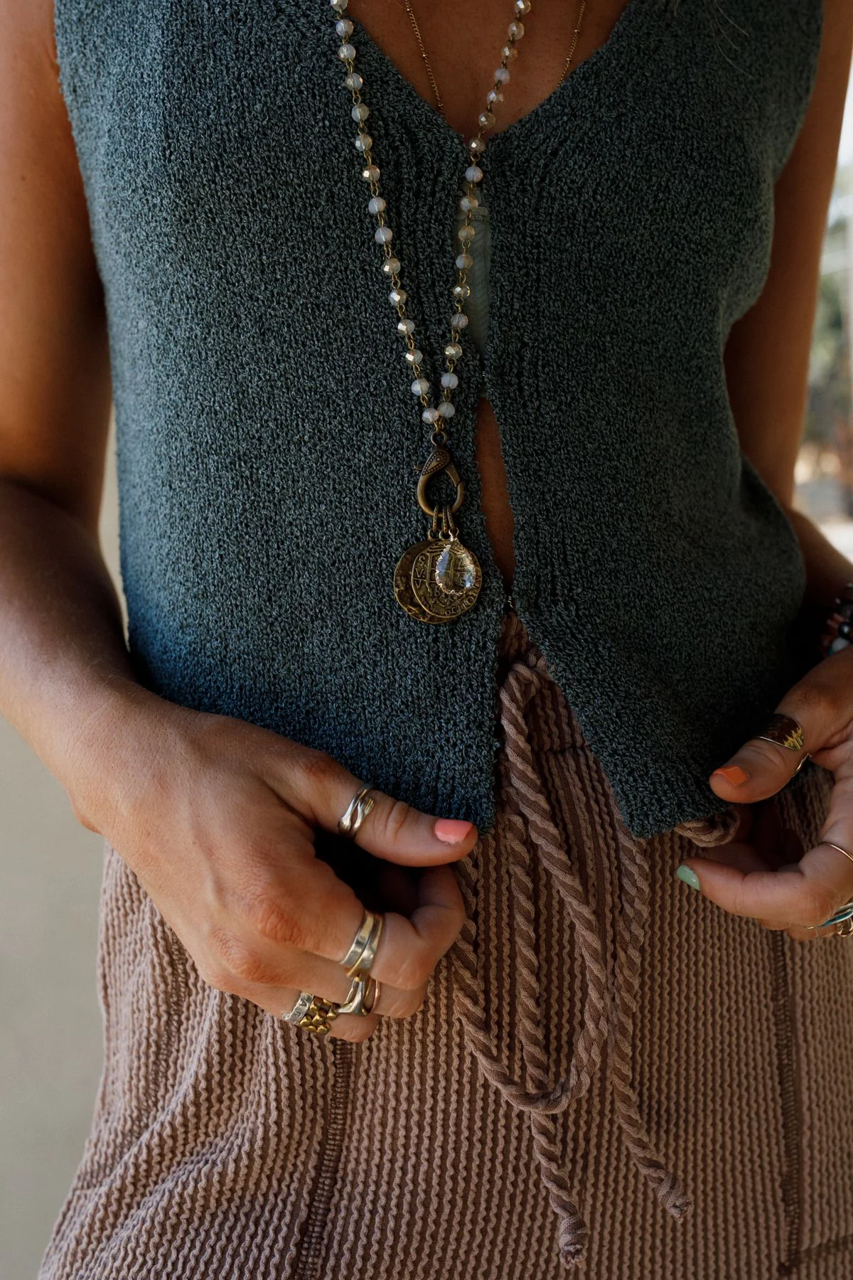 Khai Necklace - Cream