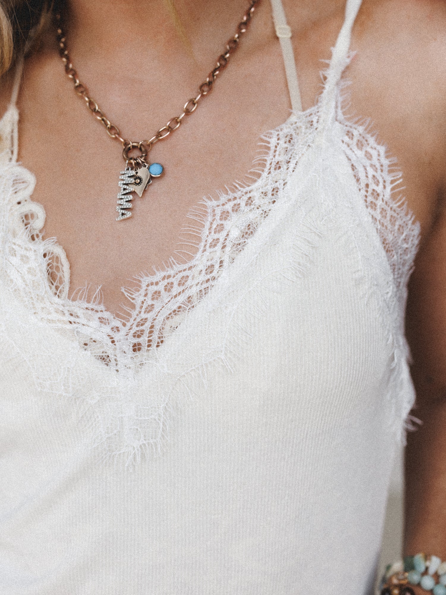 Lace Cami - Cream - Image 3