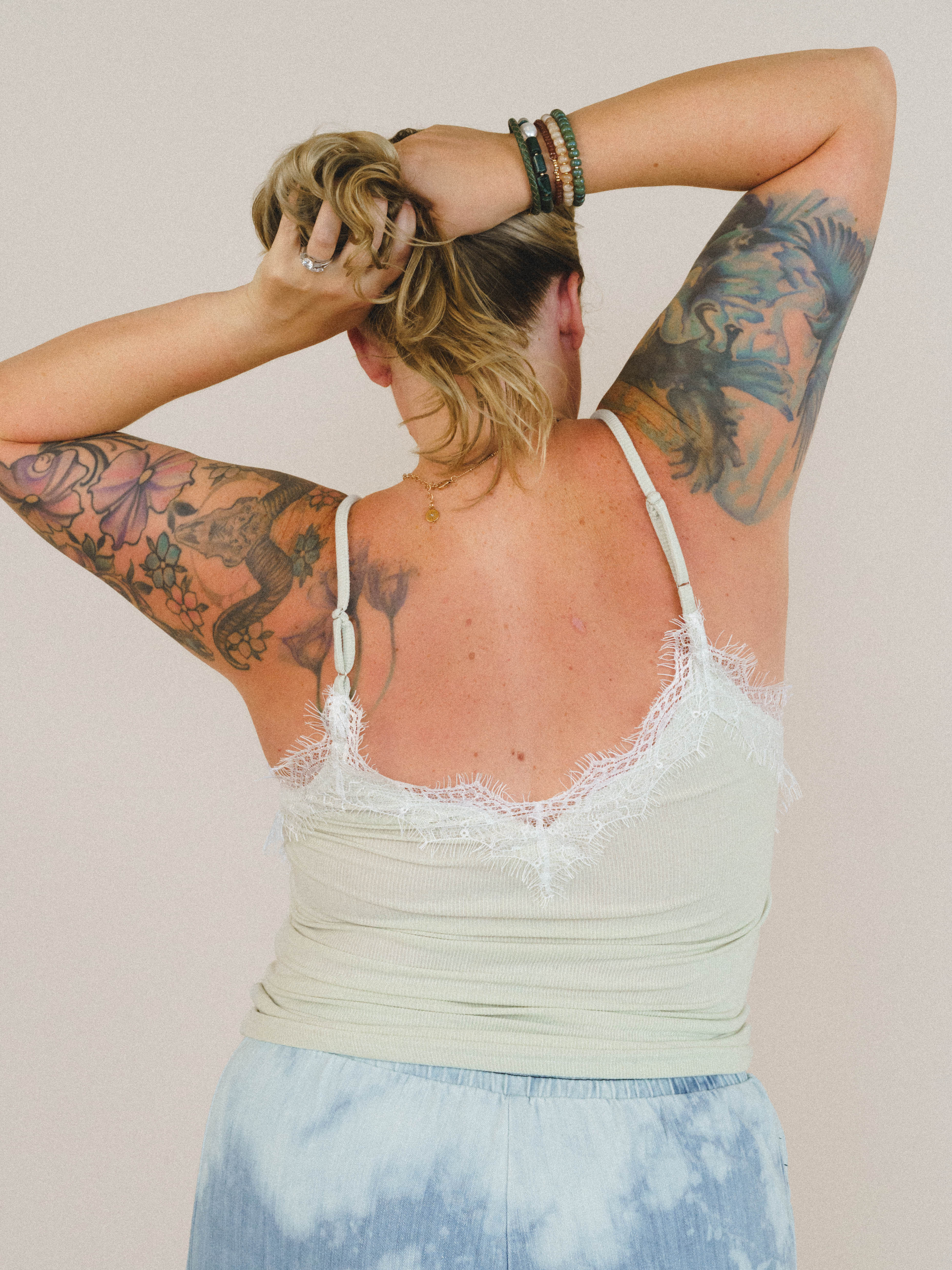 Lace Cami - Lime - Image 3