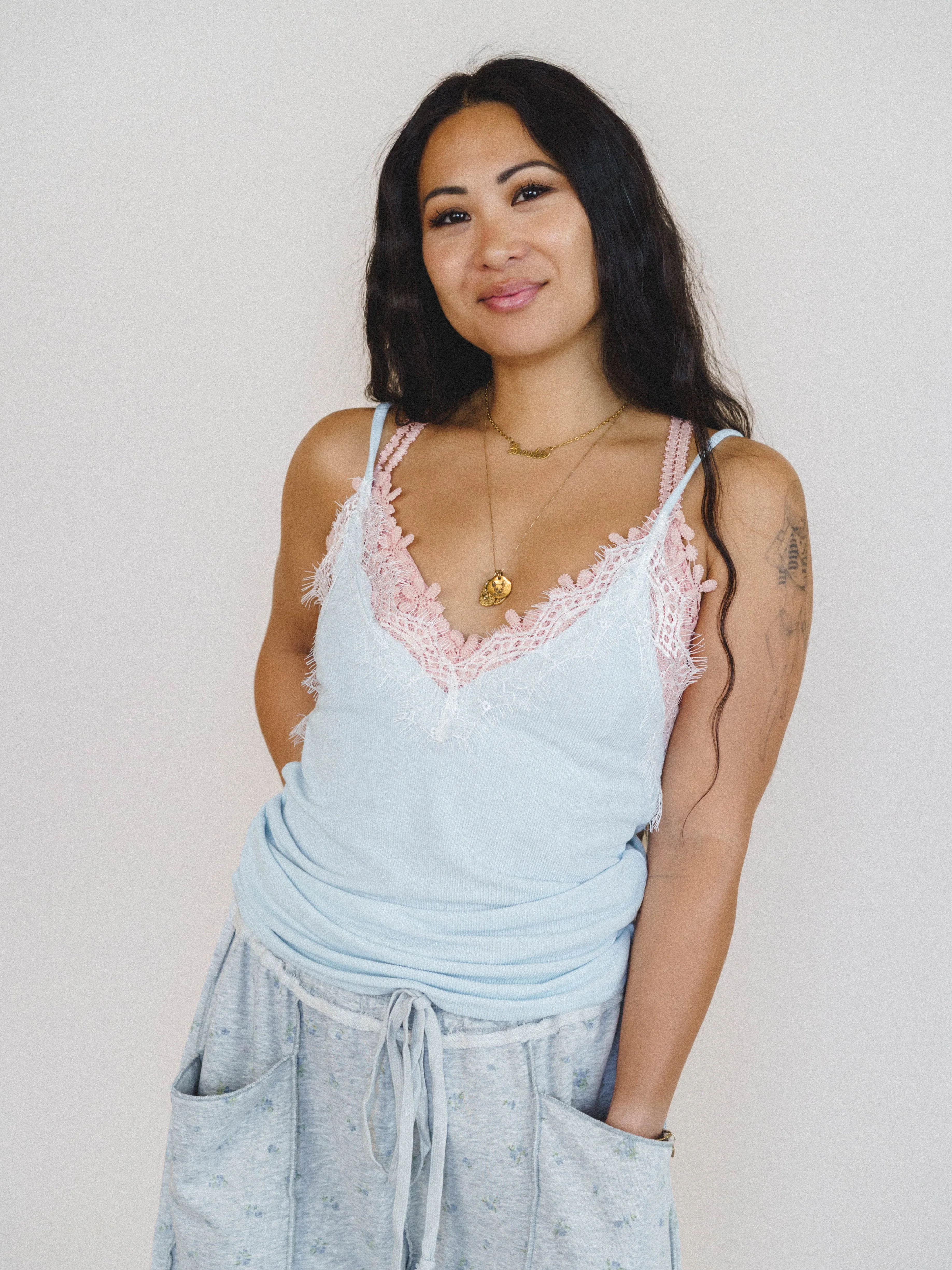 Lace Cami - Powder Blue