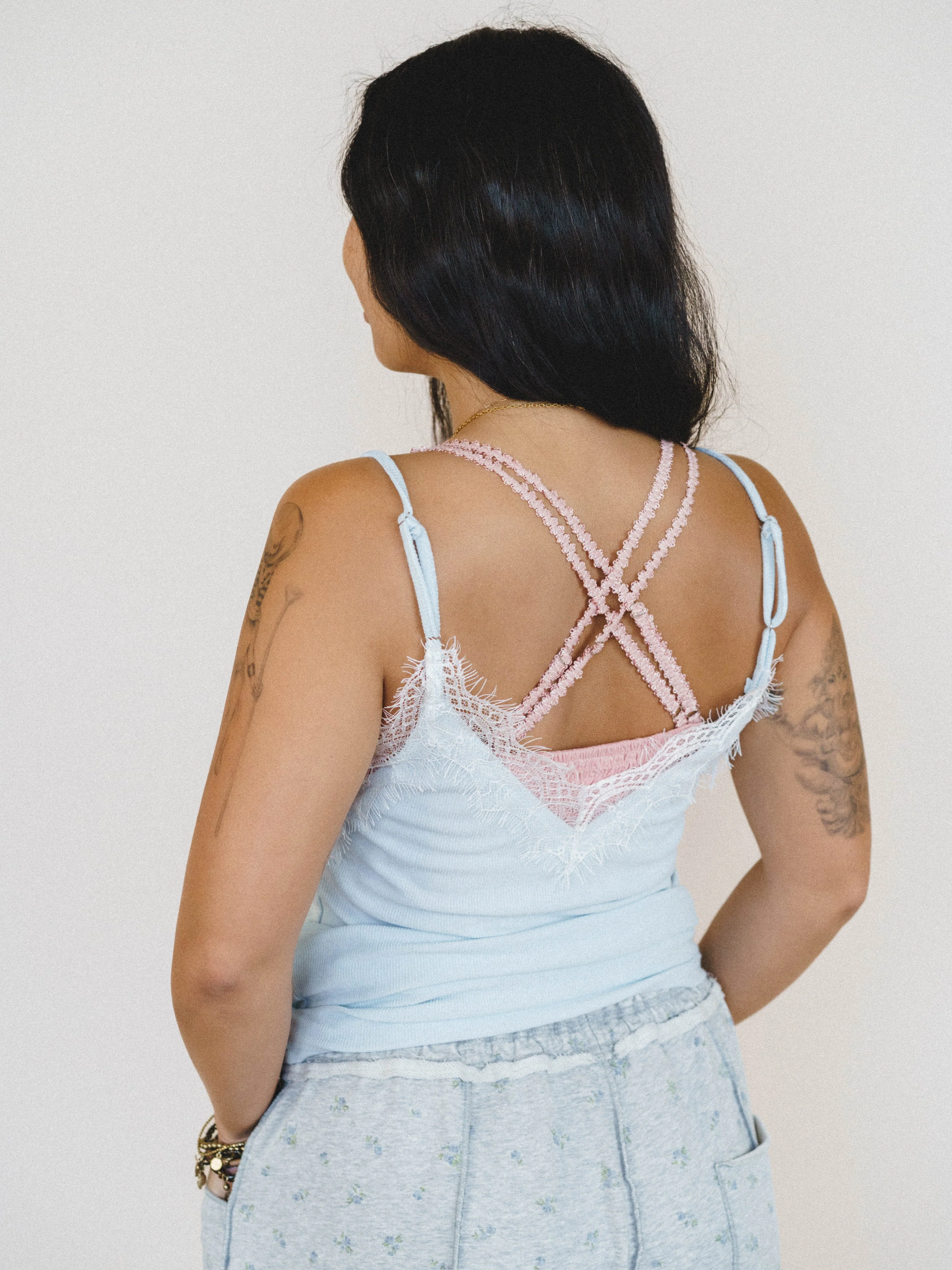 Lace Cami - Powder Blue - Image 3