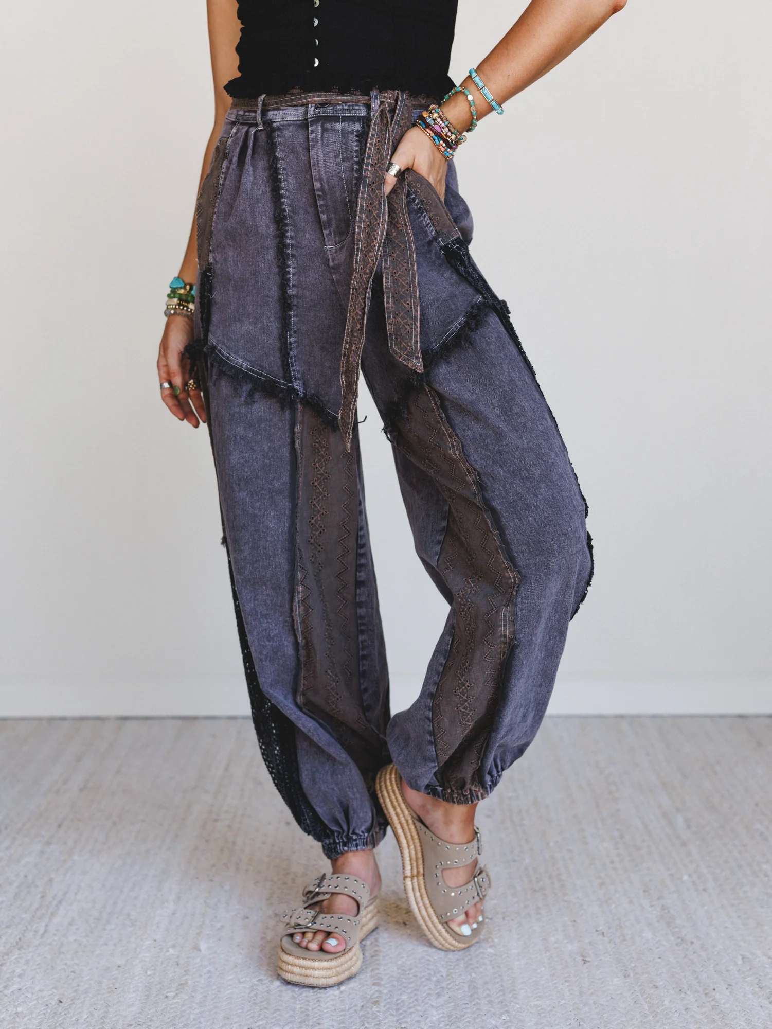 Lace Daze Pants - Black - Image 2