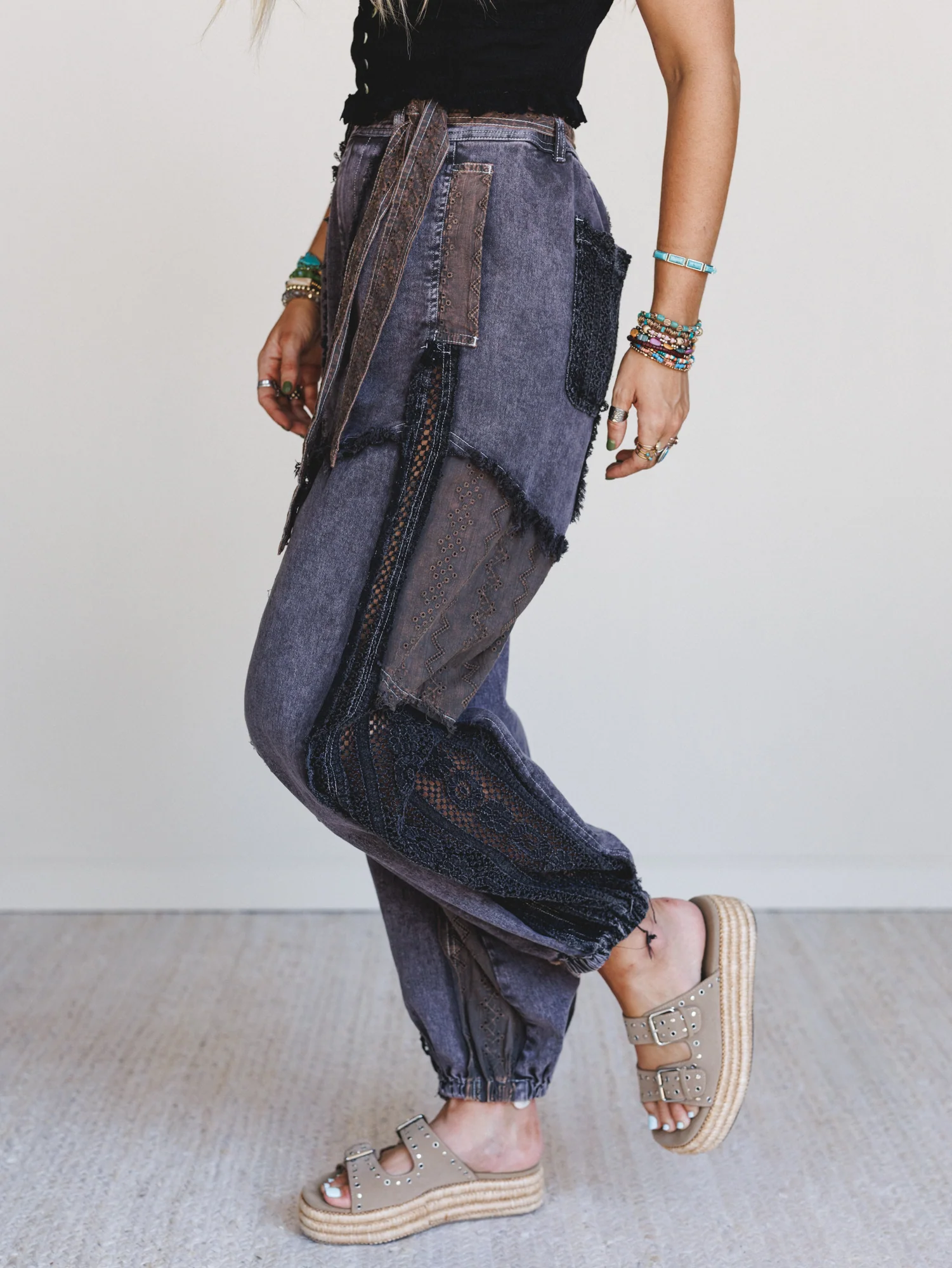 Lace Daze Pants - Black