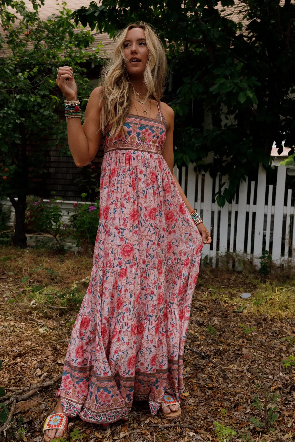 Lahaina Printed Dress - Pink Multi - Image 12