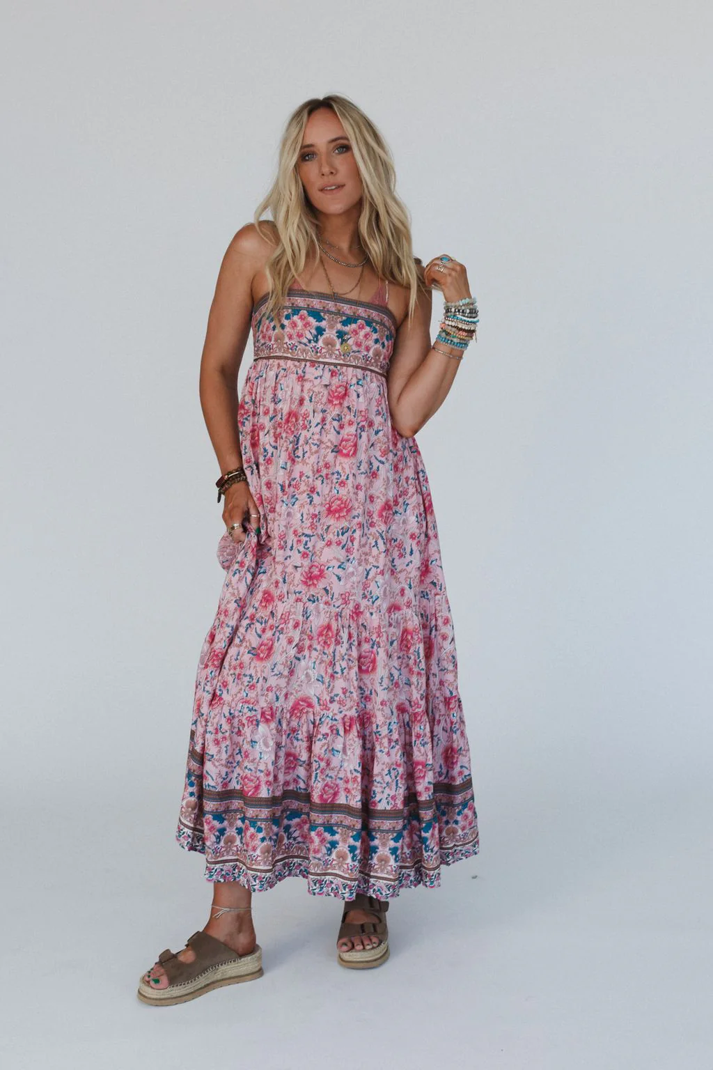 Lahaina Printed Dress - Pink Multi - Image 4
