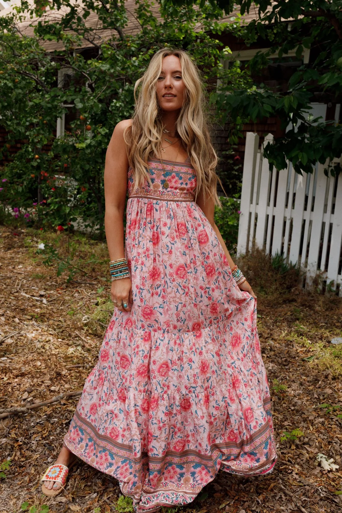 Lahaina Printed Dress - Pink Multi - Image 6