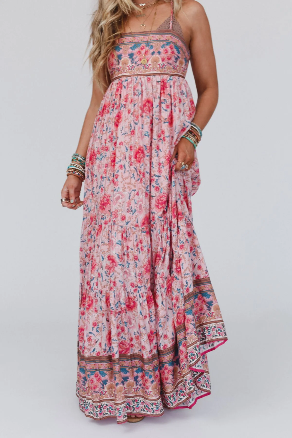Lahaina Printed Dress - Pink Multi - Image 8
