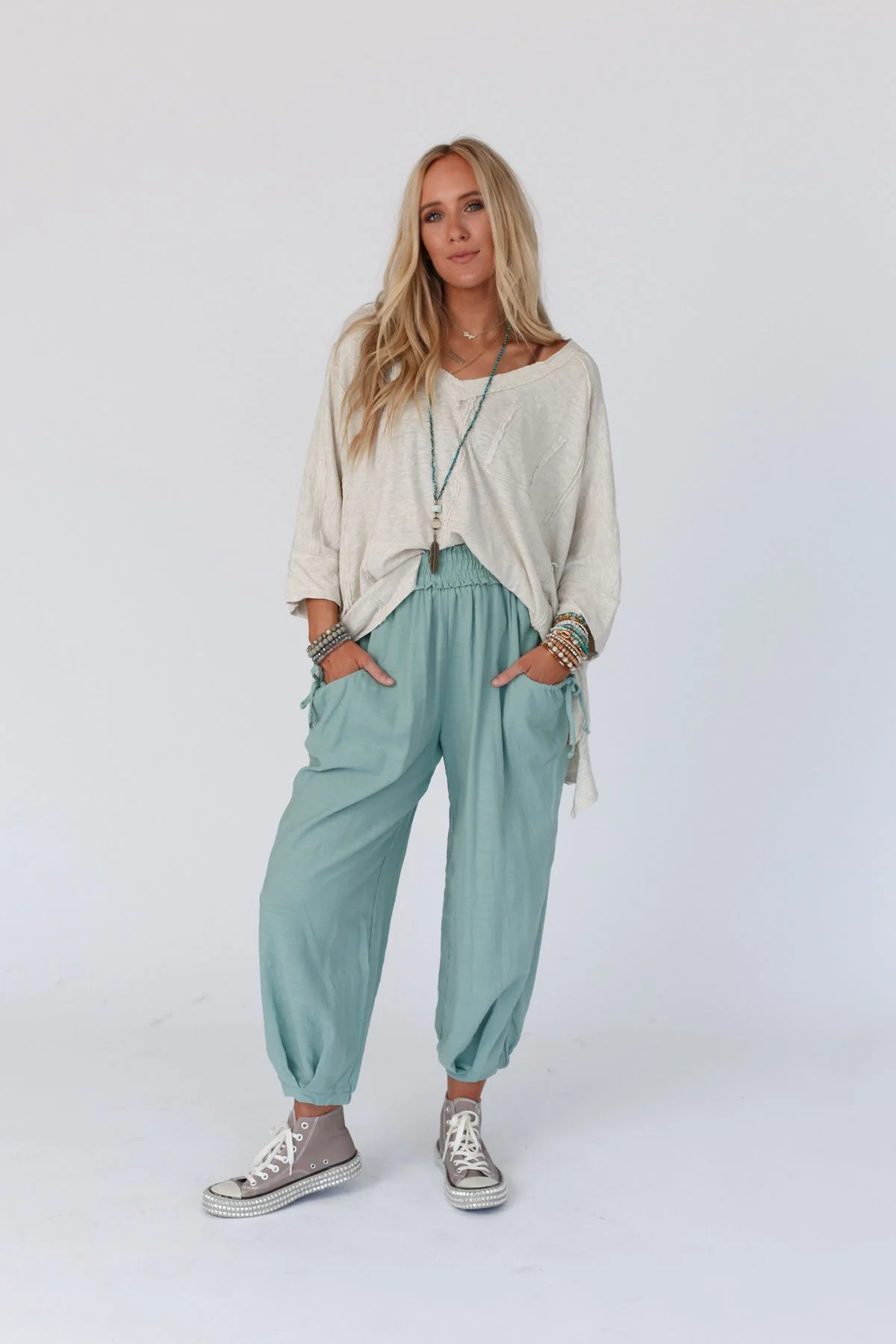 Landon Oversized Top - Oatmeal - Image 3
