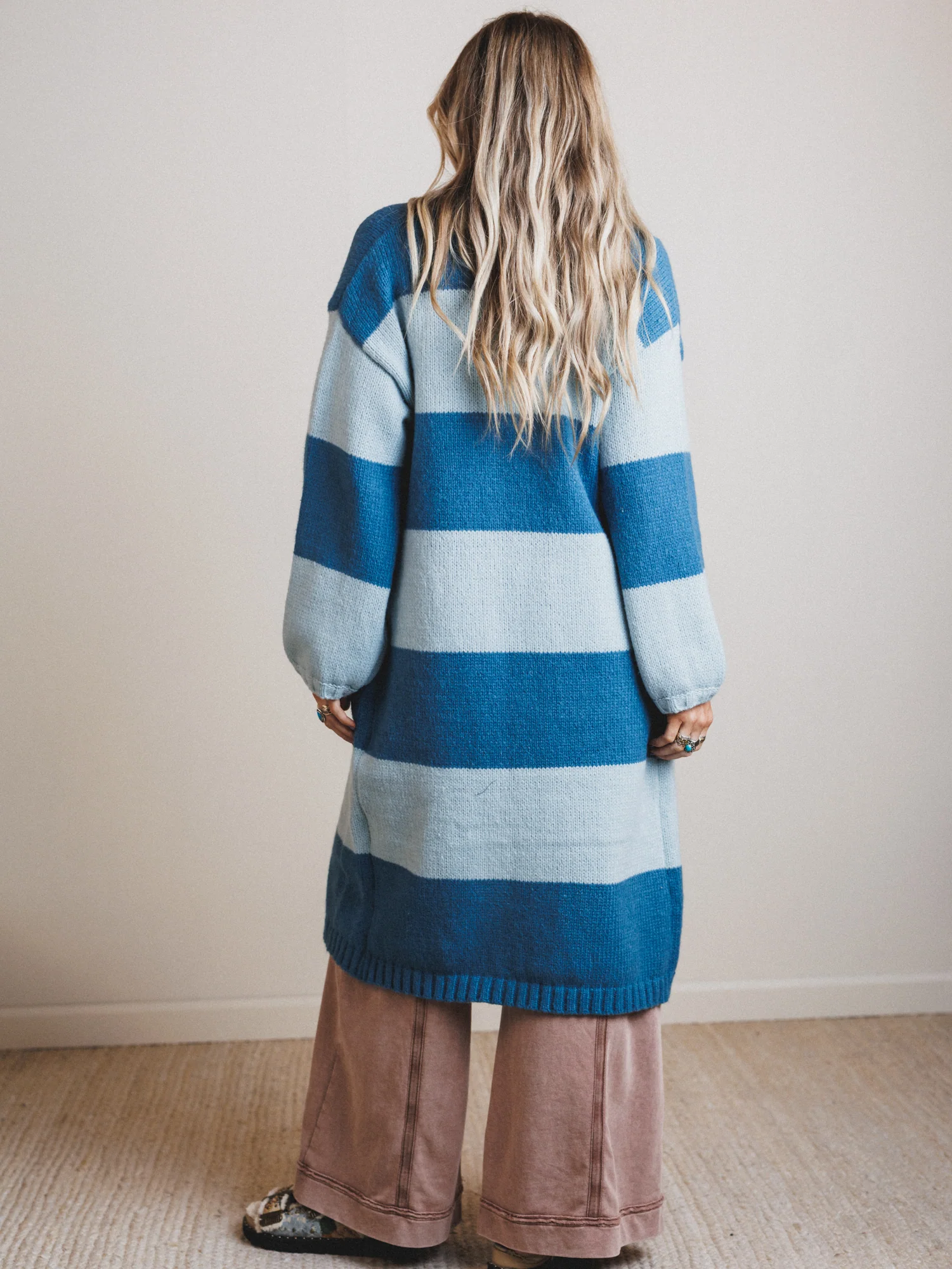 Late Afternoon Striped Cardigan - Blue - Image 4