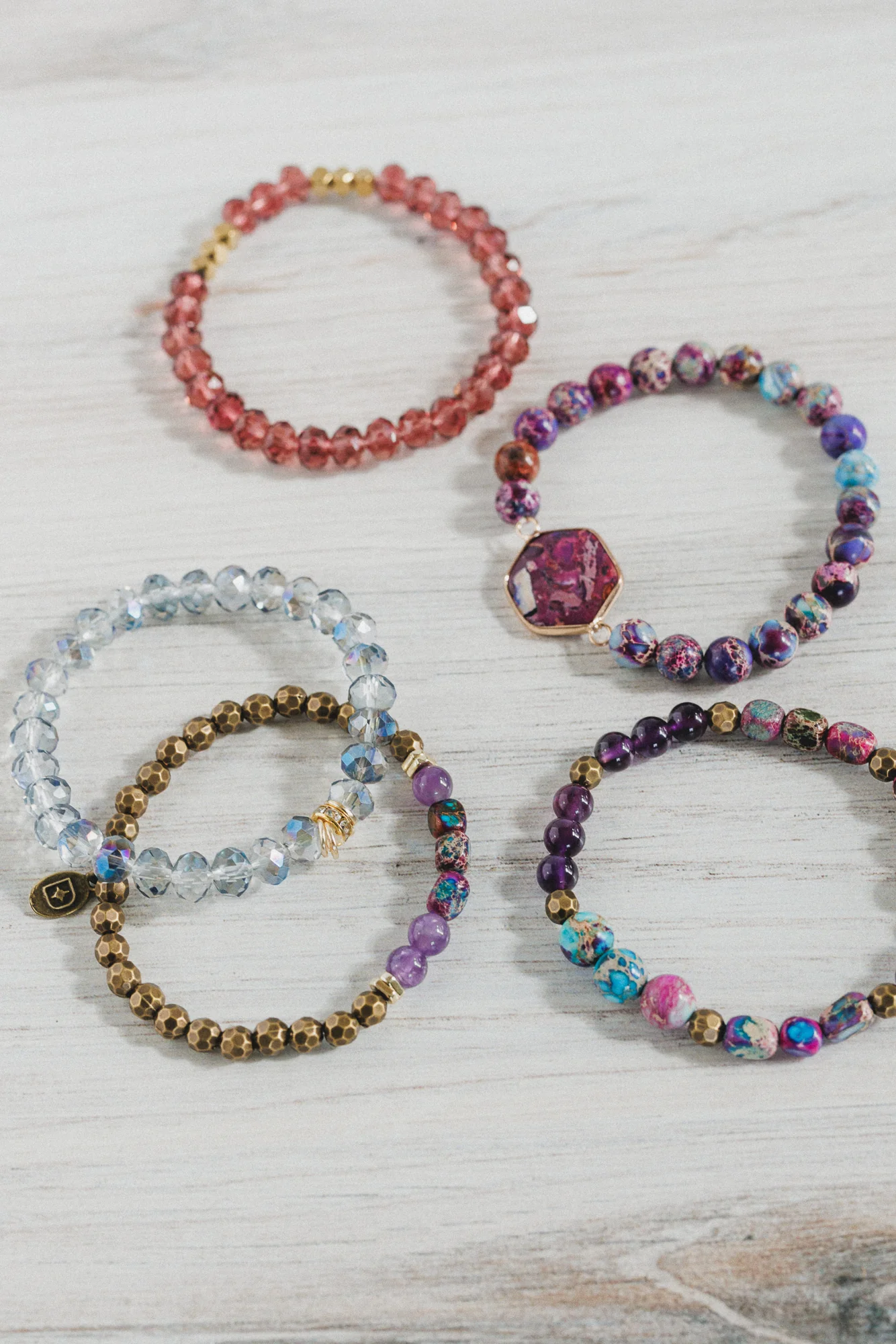 Lavender Glow Bracelet Set - Purple - Image 3