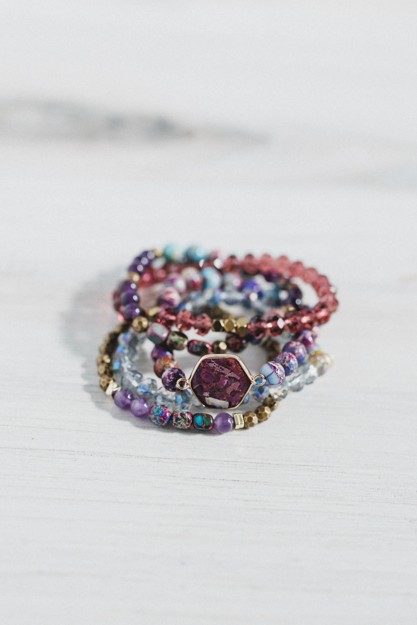 Lavender Glow Bracelet Set - Purple - Image 2