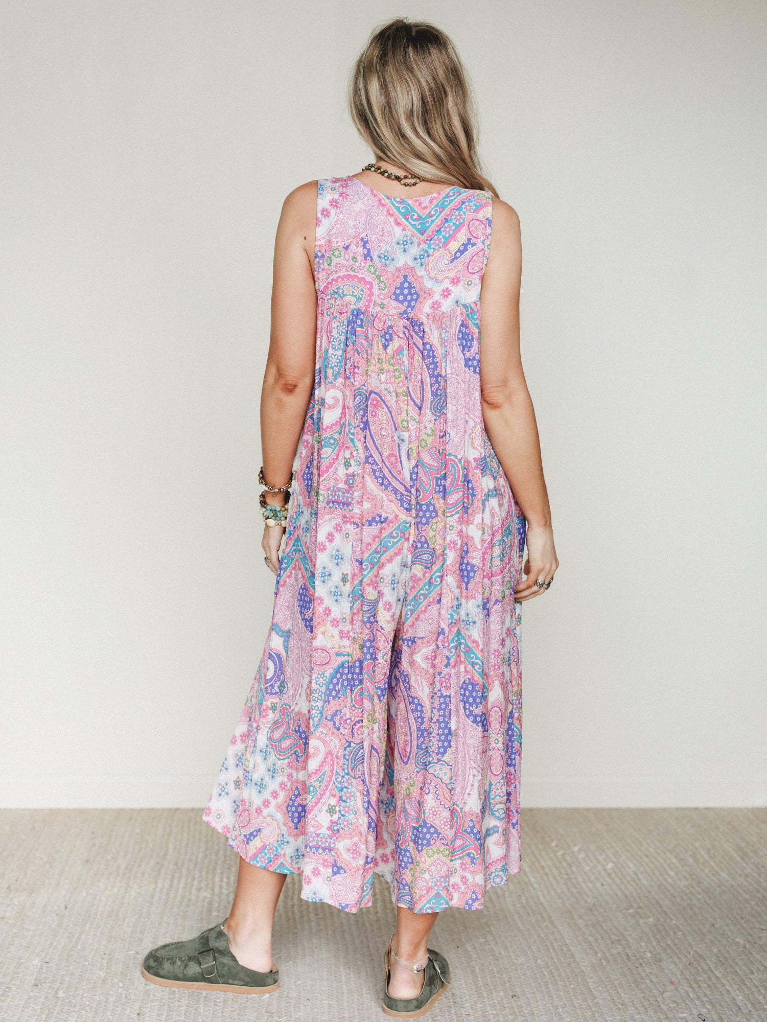 Leona Paisley Print Jumpsuit - Pink - Image 5