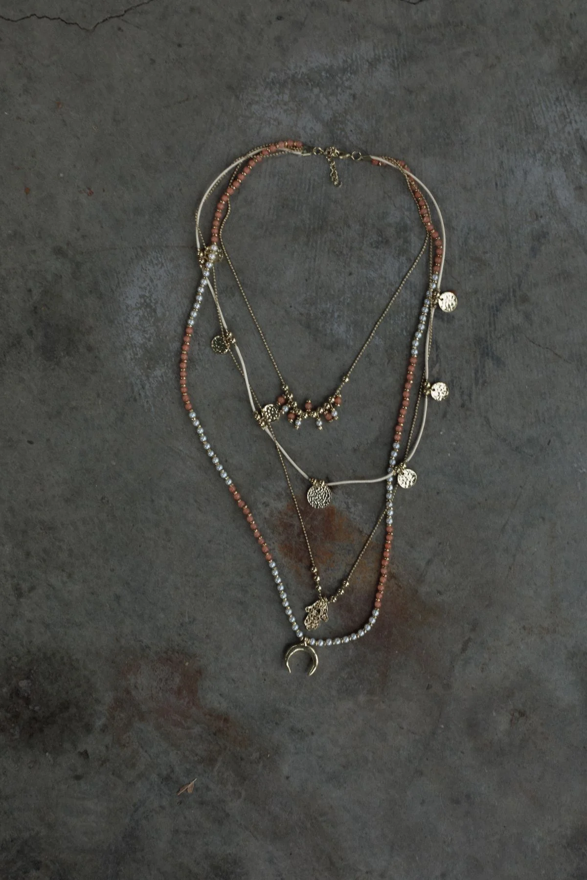 Lesleigh Necklace - Coral Multi - Image 3