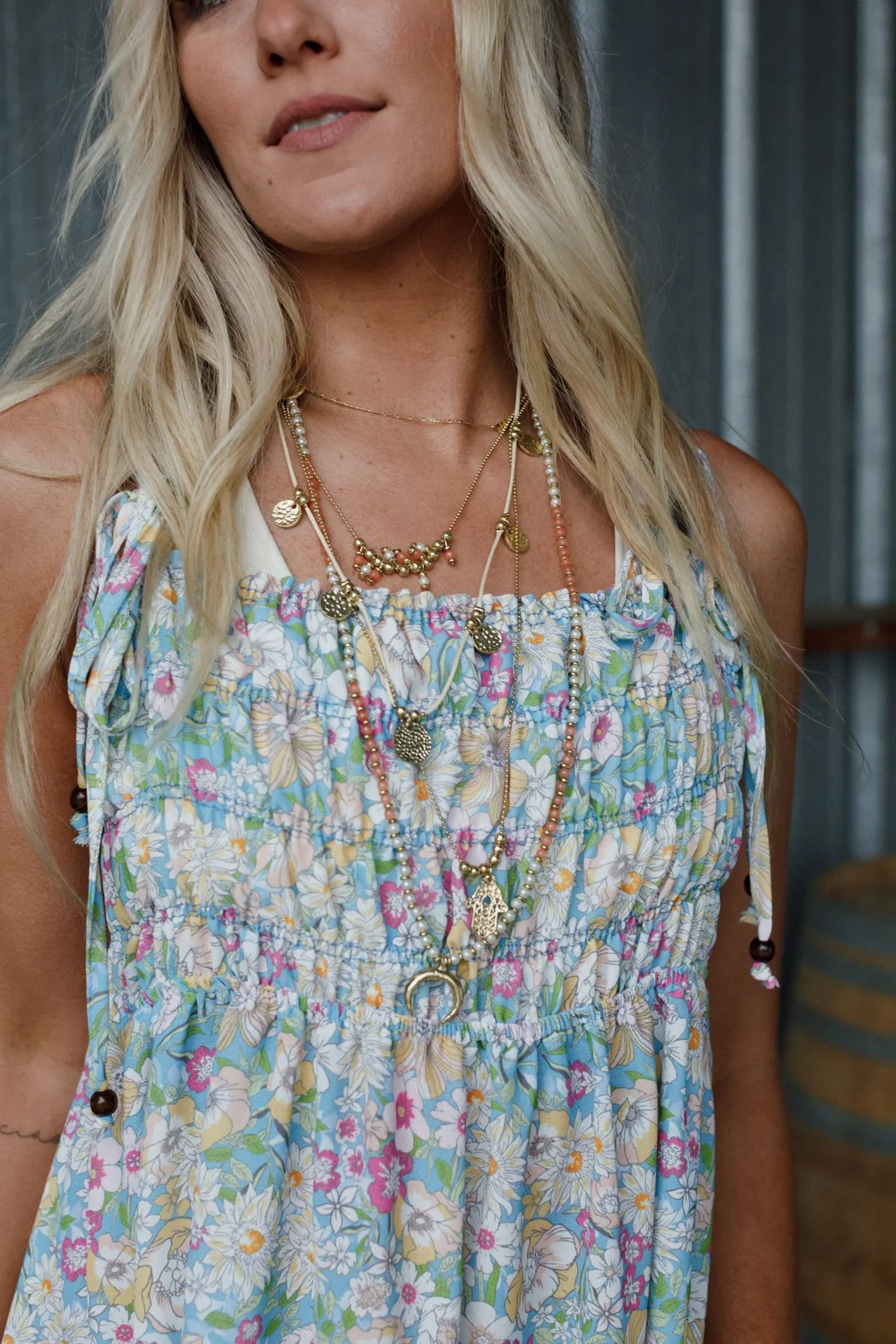 Lesleigh Necklace - Coral Multi - Image 2