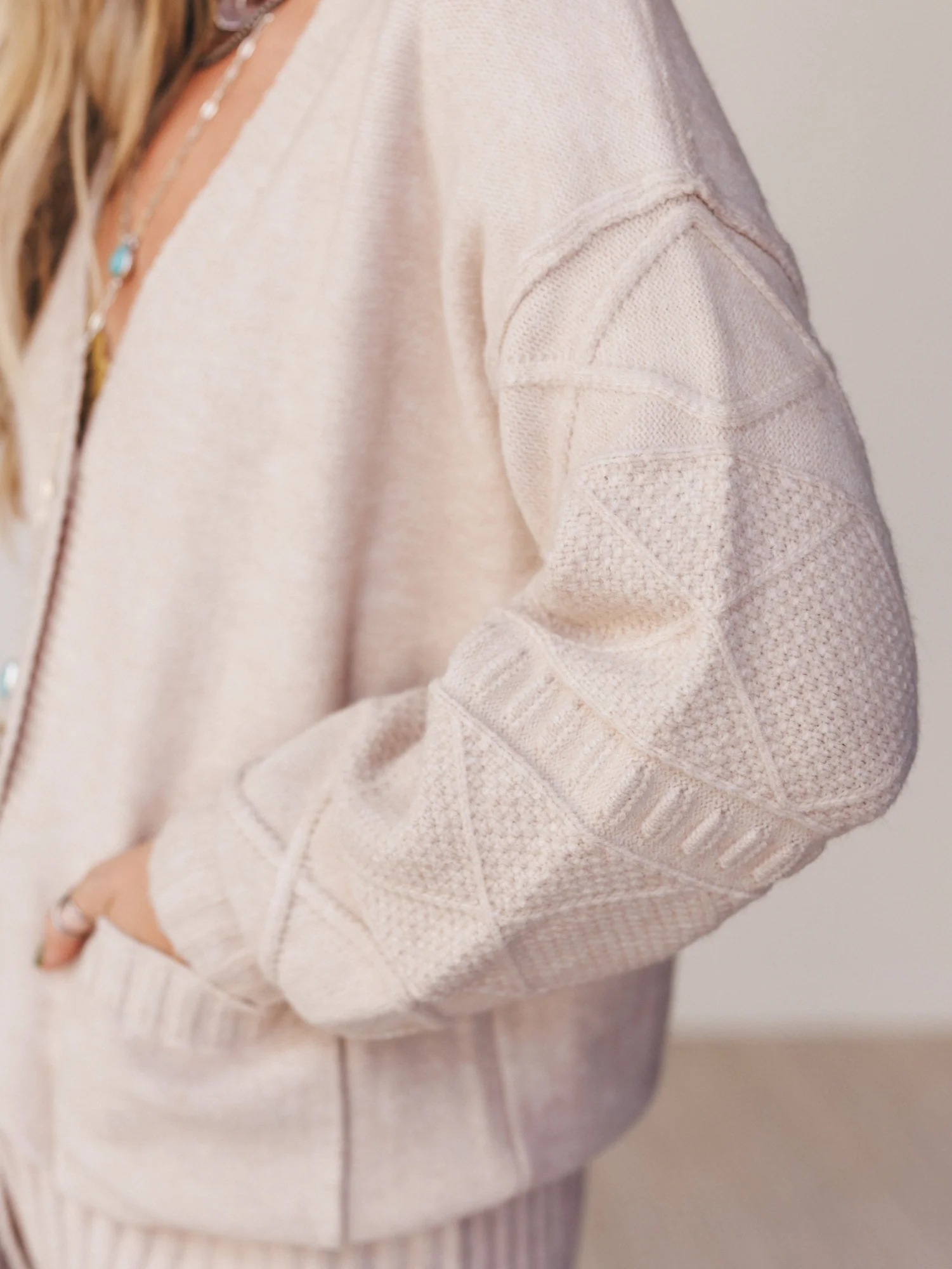 Let It Wander Cardigan - Oatmeal - Image 2