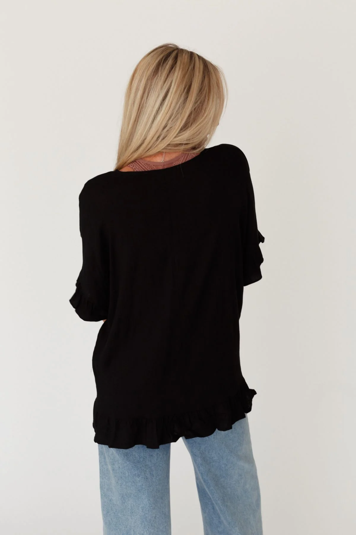 The Nest Let Me Be Ruffled Top - Black - Image 5