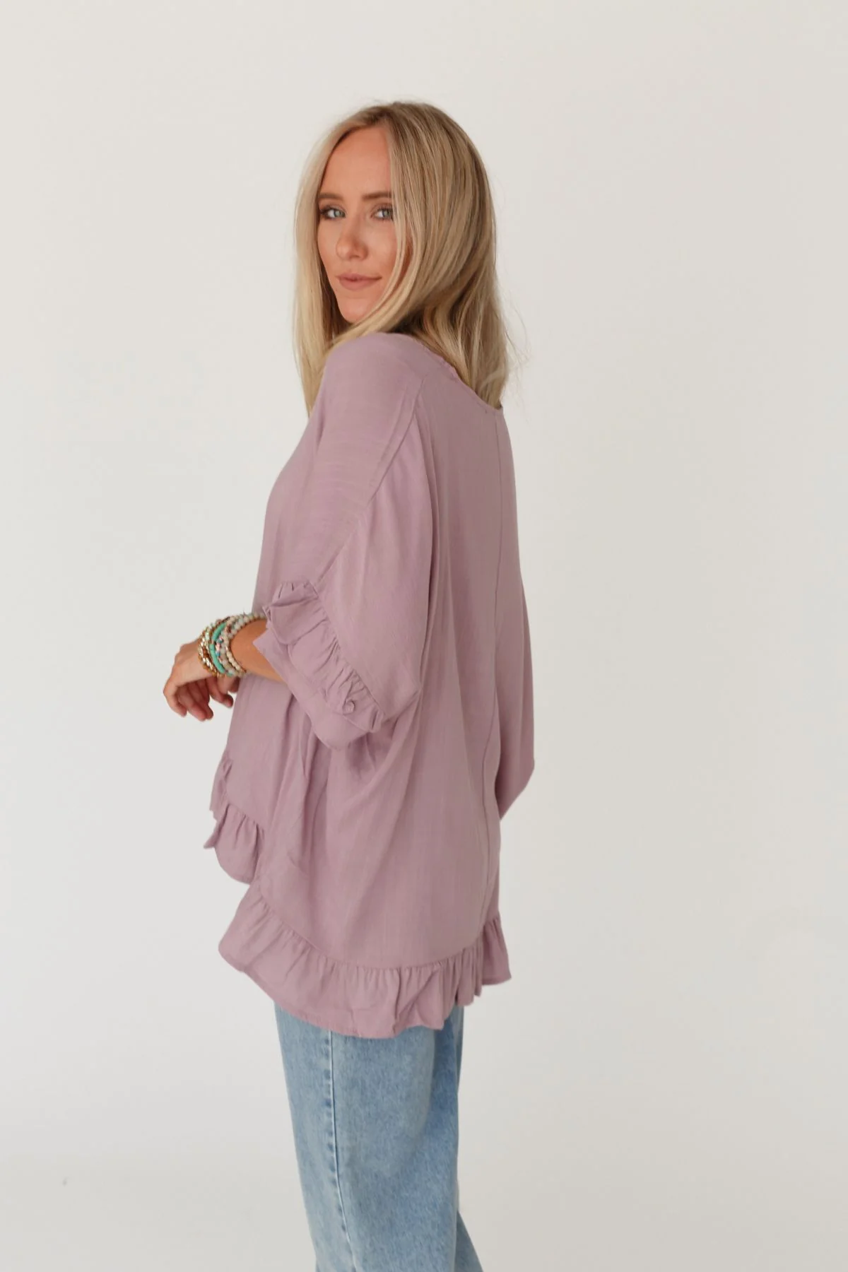 The Nest Let Me Be Ruffled Top - Pale Plum - Image 5