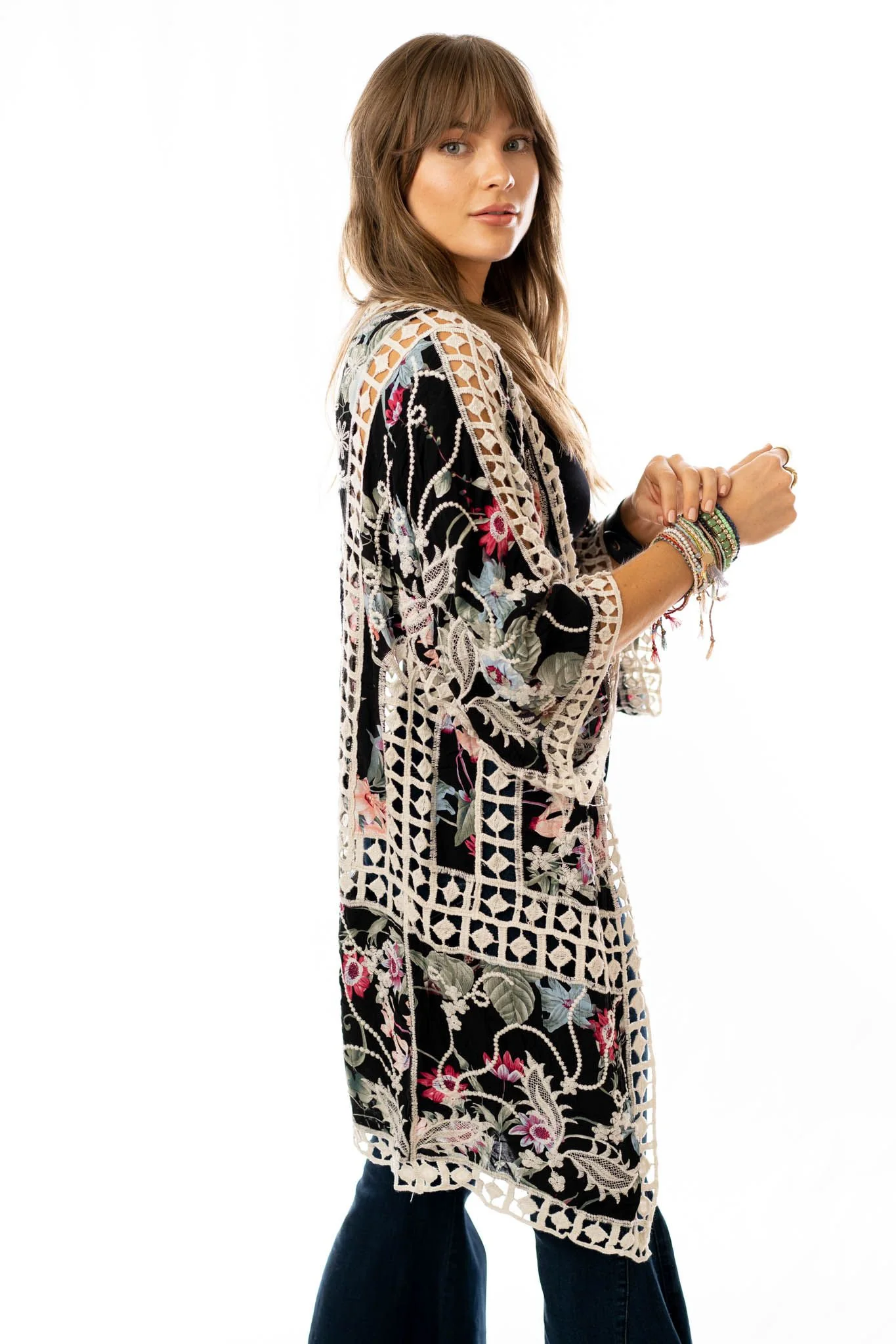 Let's Get Tropical Kimono - Black - Image 2