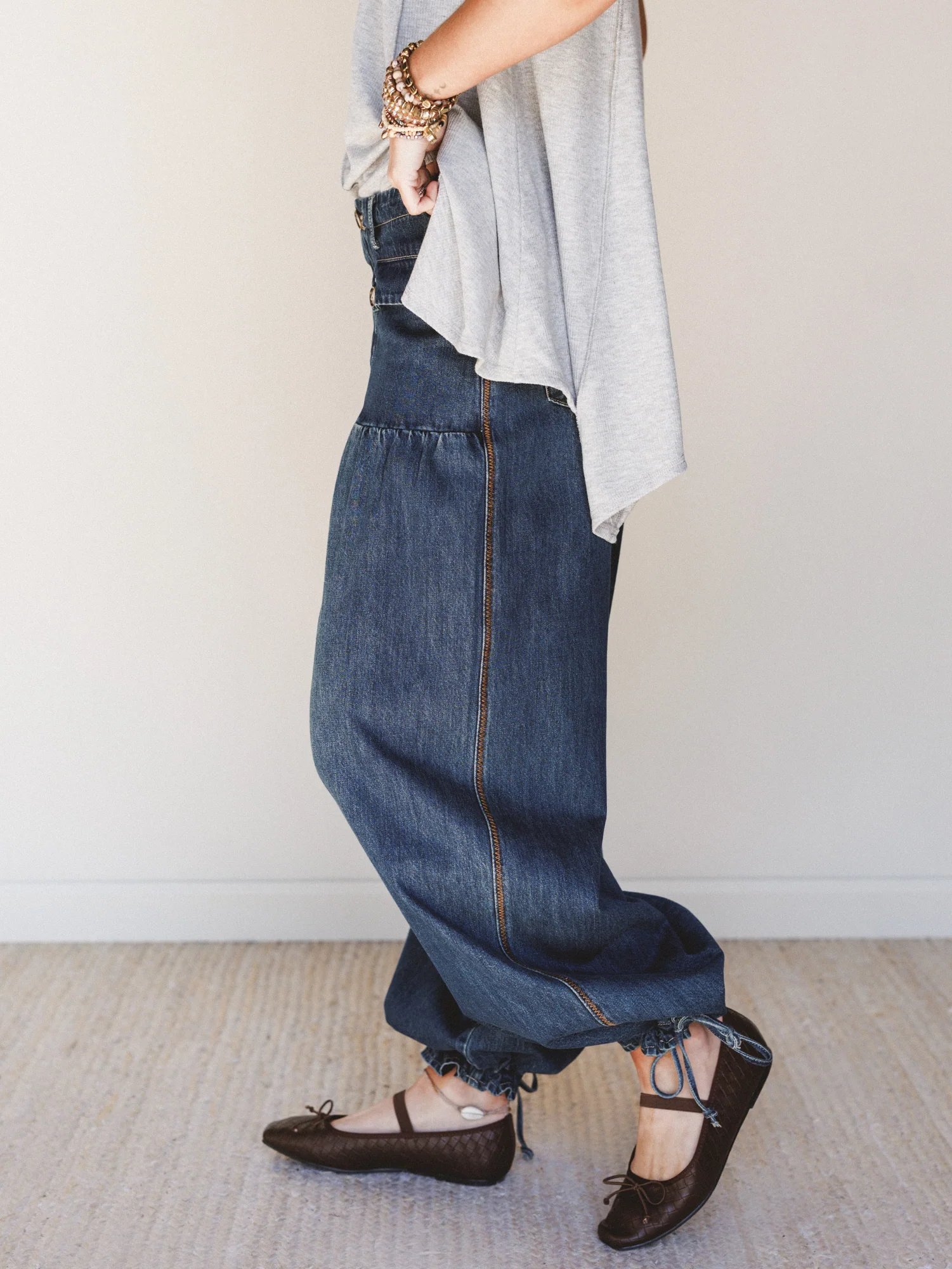 Let's Jet Set Wide Leg Jeans - Dark Denim - Image 7