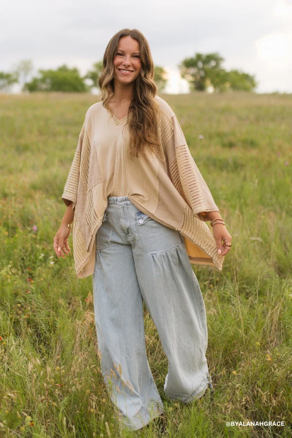 Lets Jet Set Wide Leg Pants - Light Denim - Image 7
