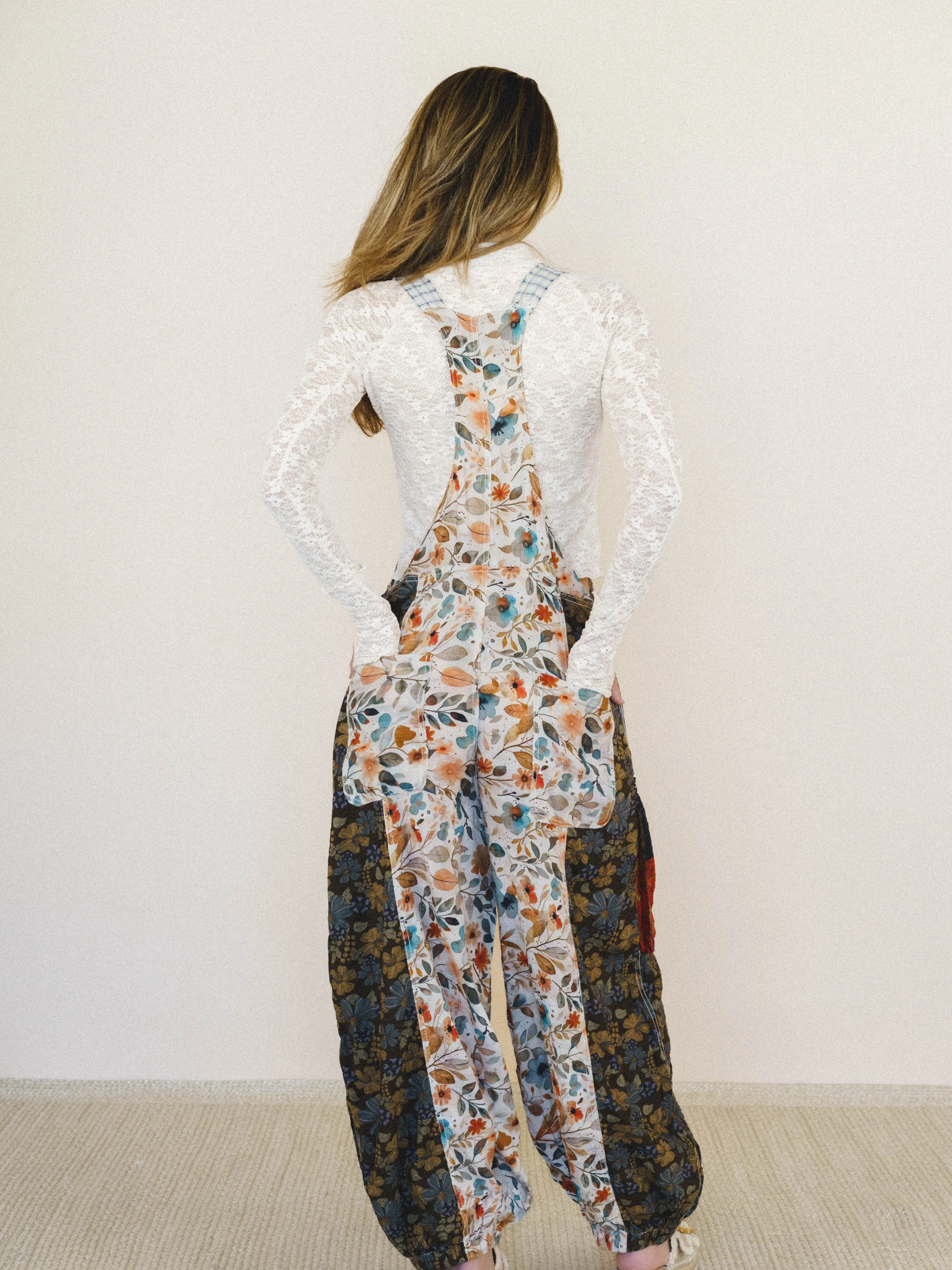 Life in Bloom Overalls - Natural Multi - Image 3
