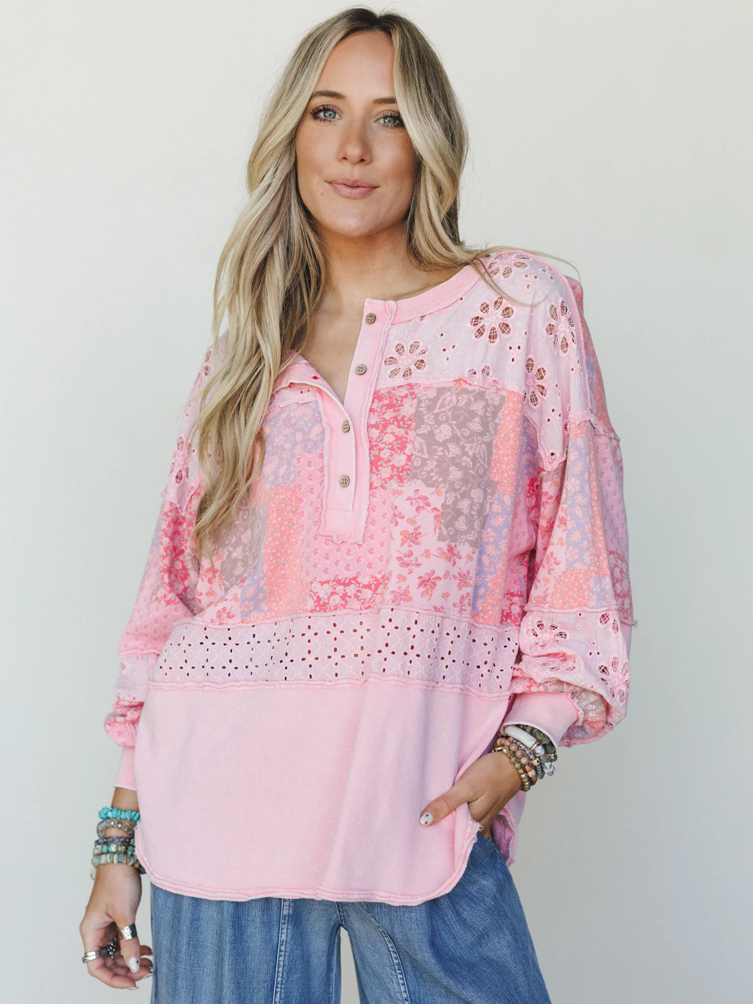 Life in Florals Tee - Cotton Candy - Image 4