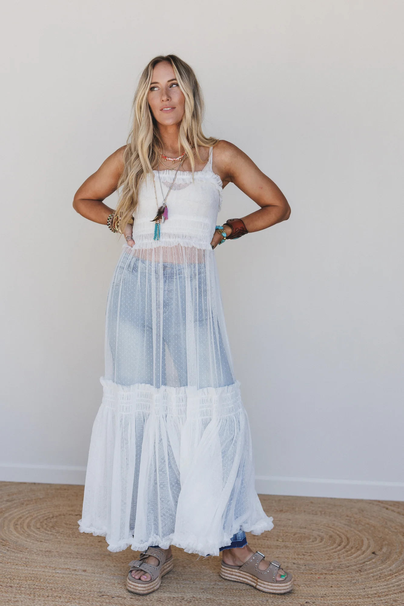 Light Layers Maxi Dress - White - Image 5