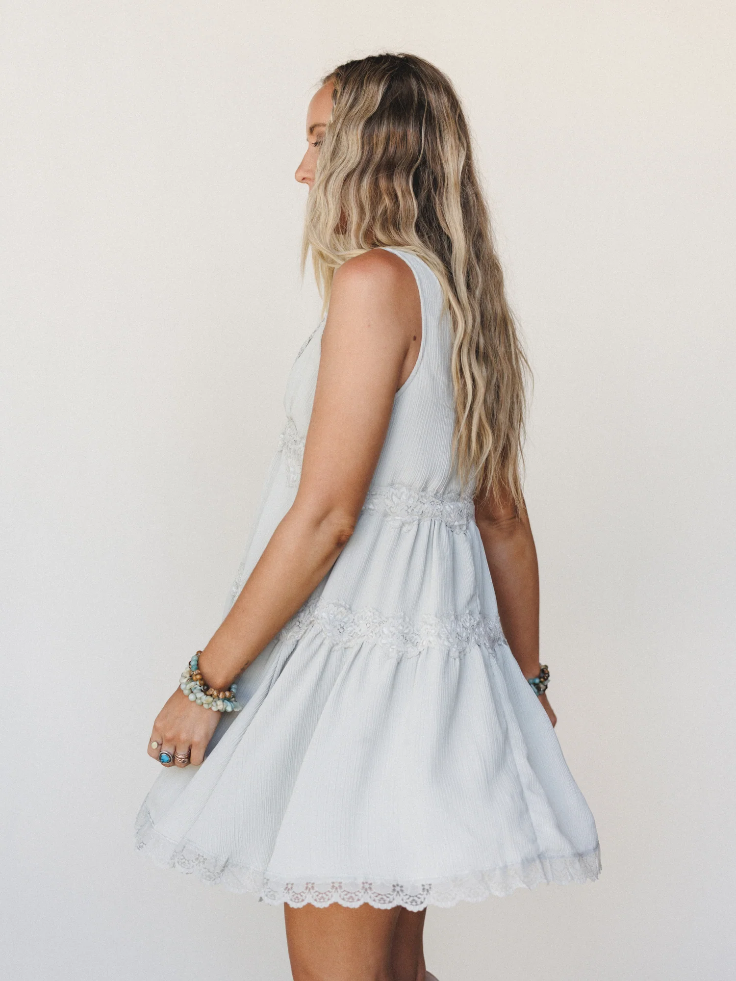 Lily Lace Dress - Pewter - Image 3