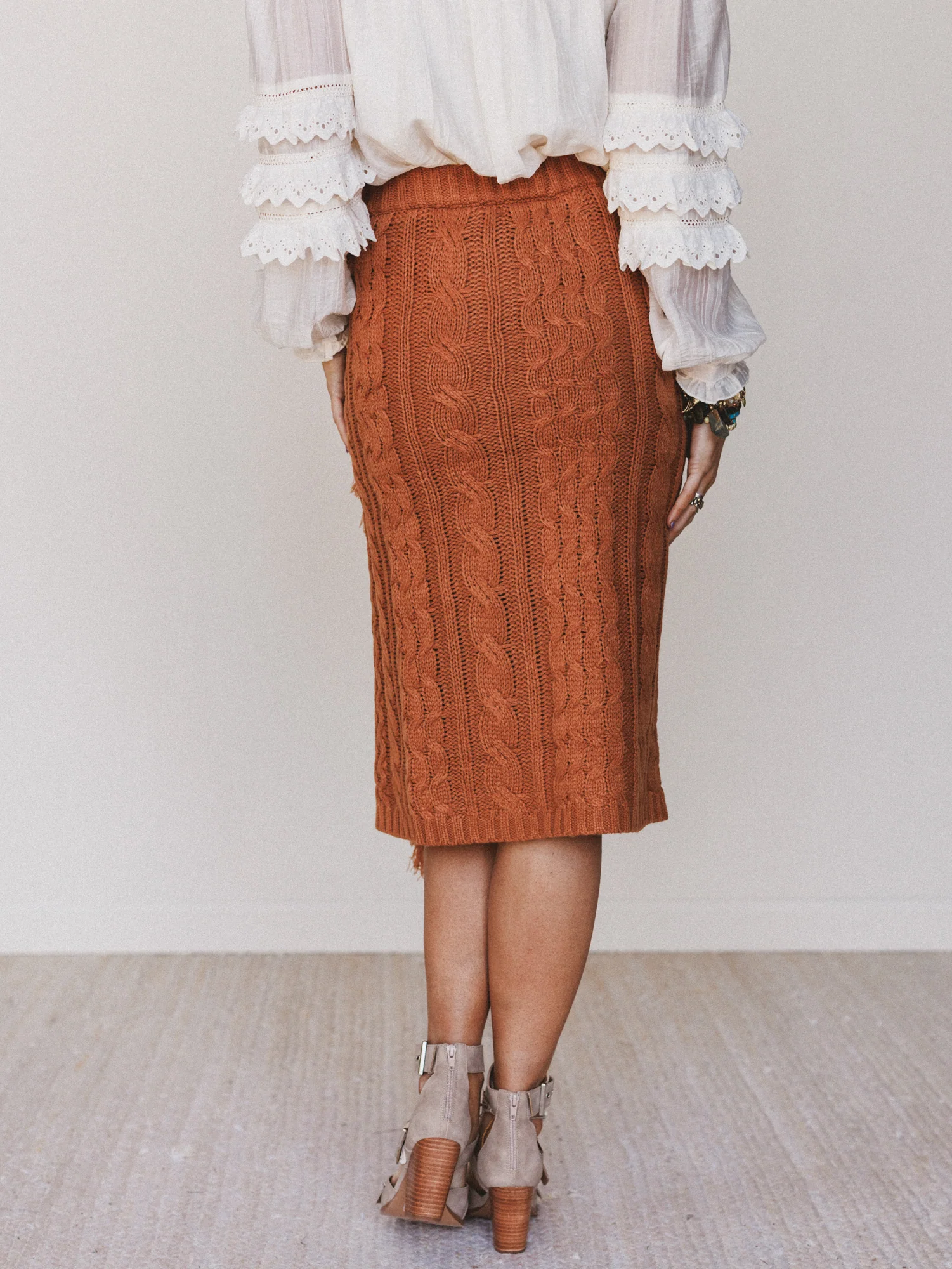 Liz Midi Skirt - Camel - Image 6