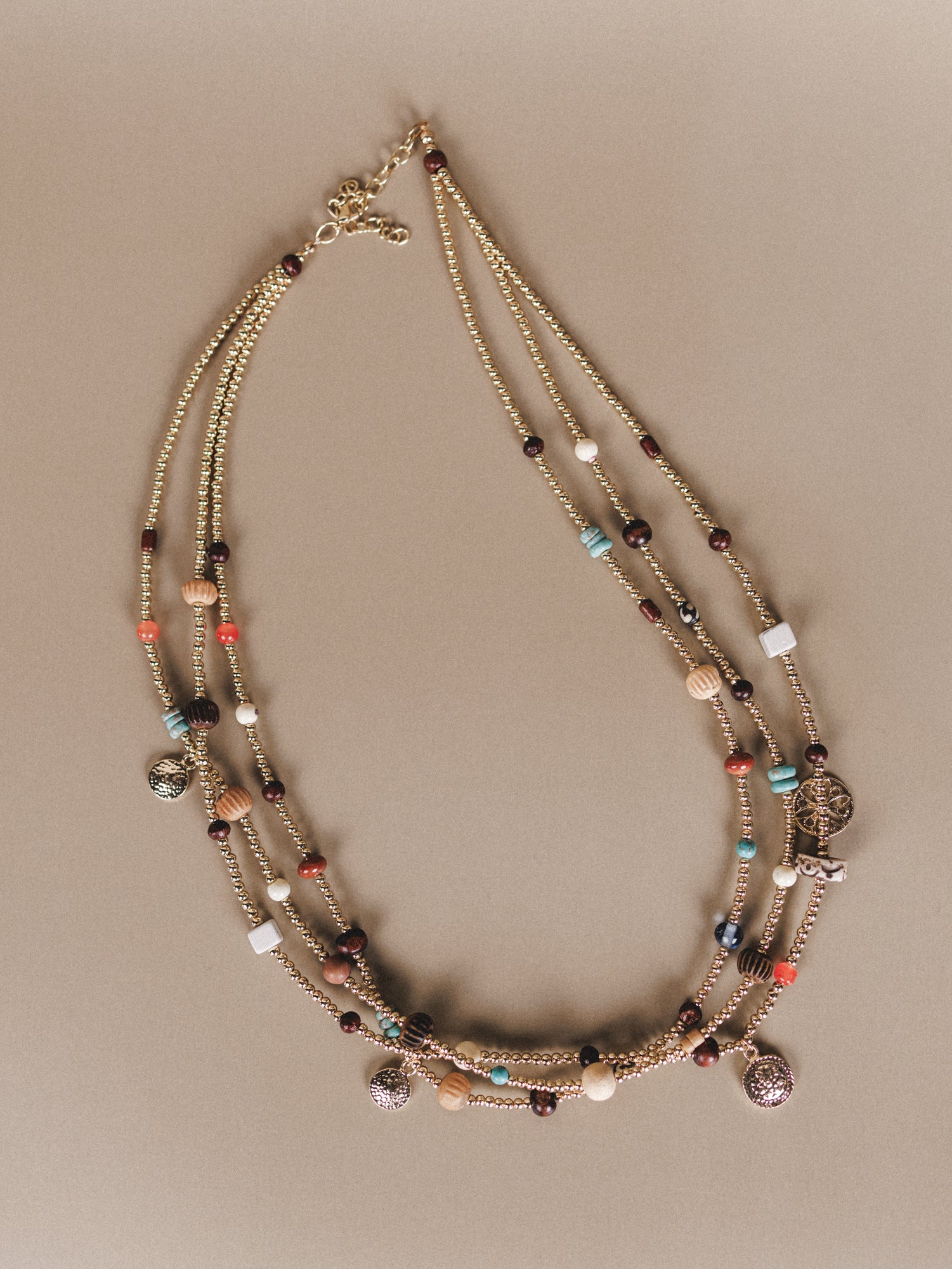 Lost And Found Layered Necklace - Gold Multi - Image 2