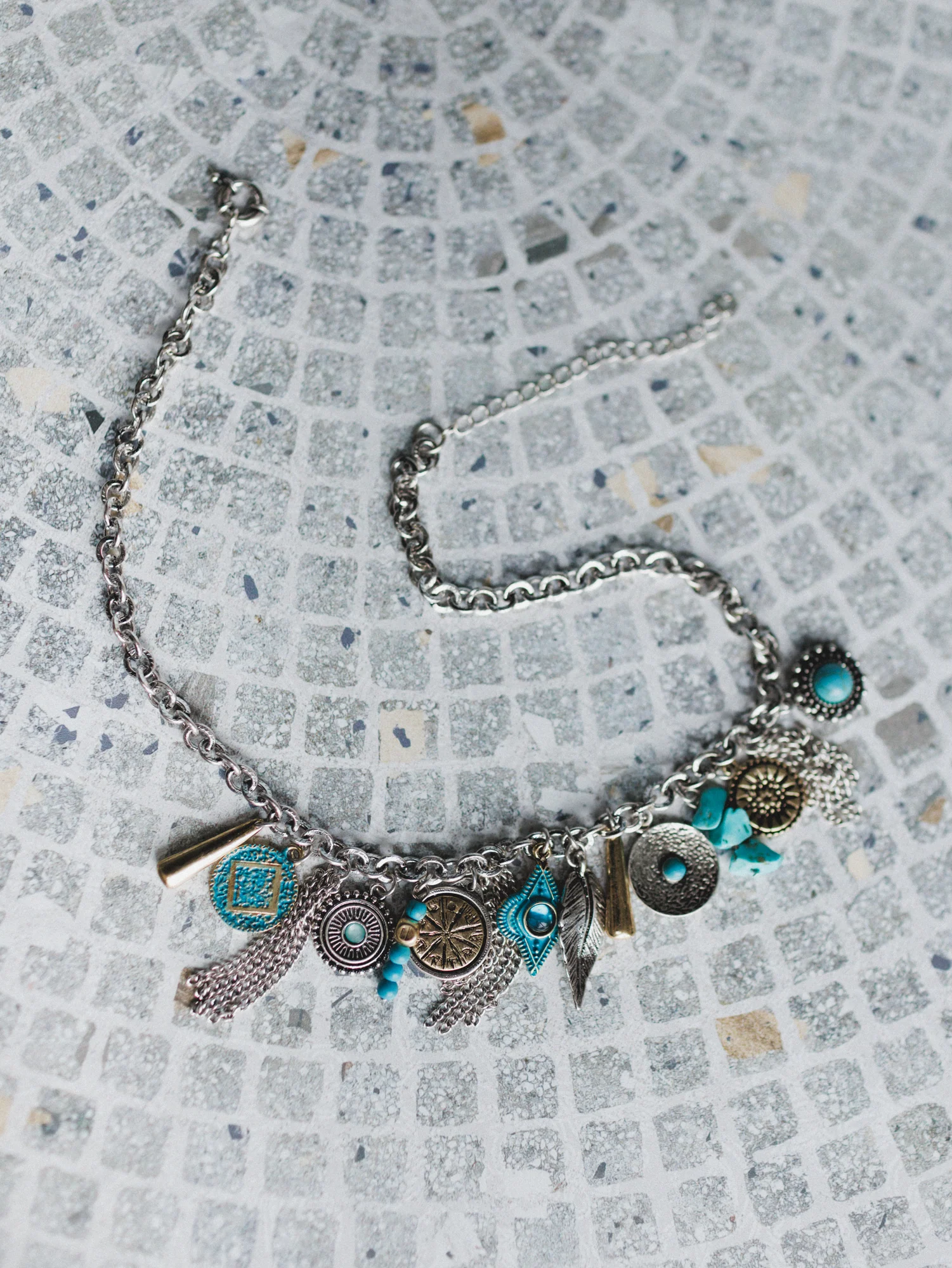 Lost In You Charm Necklace - Turquoise - Image 3