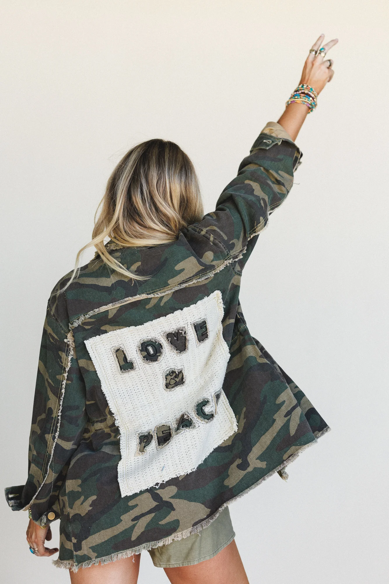 Love And Peace Jacket - Camo - Image 5