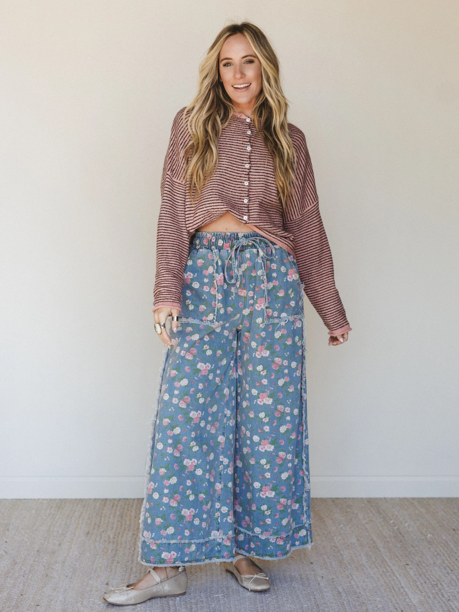 Love Petals Pants - Light Denim - Image 4