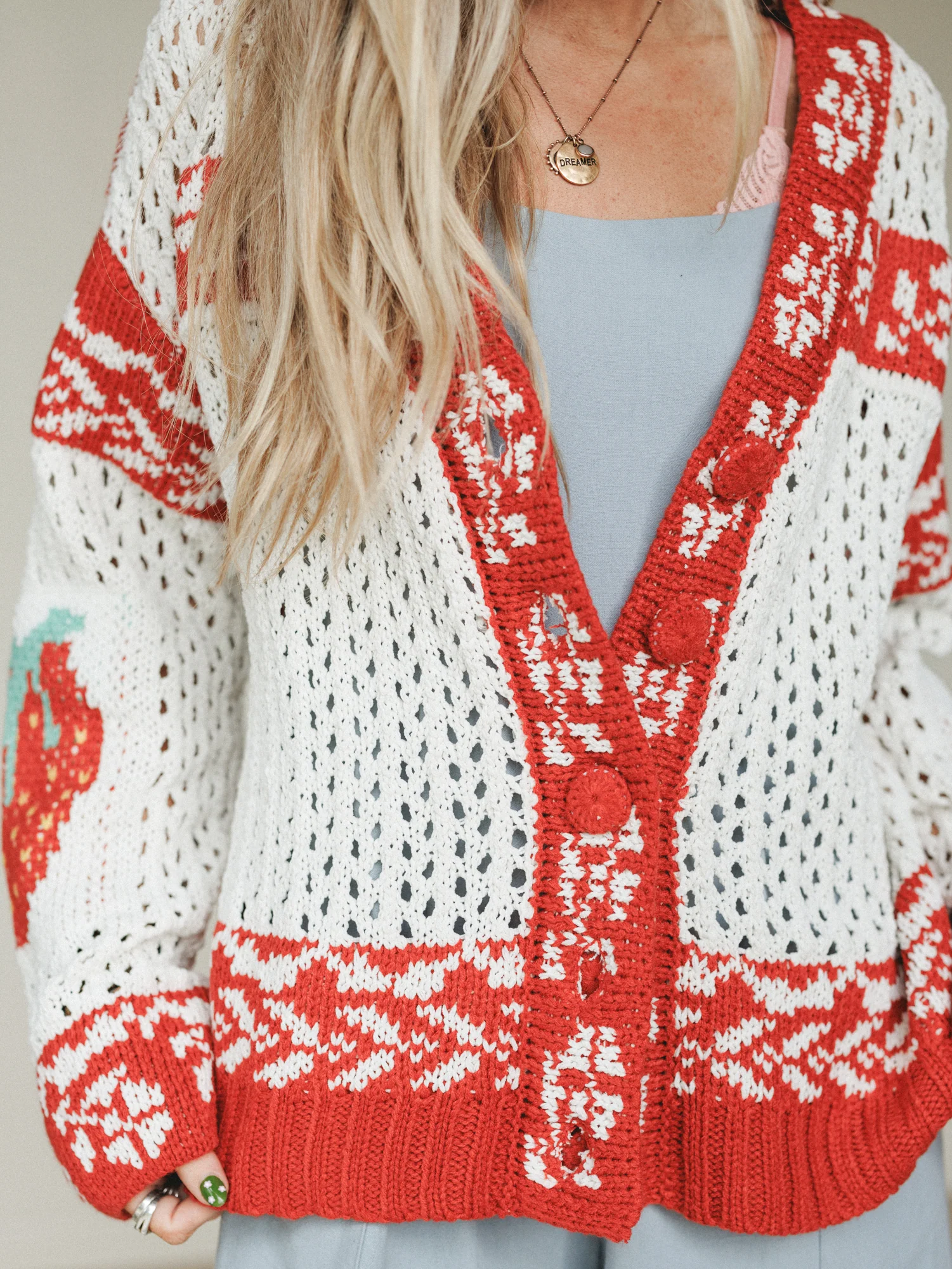 Love You Sweater - Red - Image 3