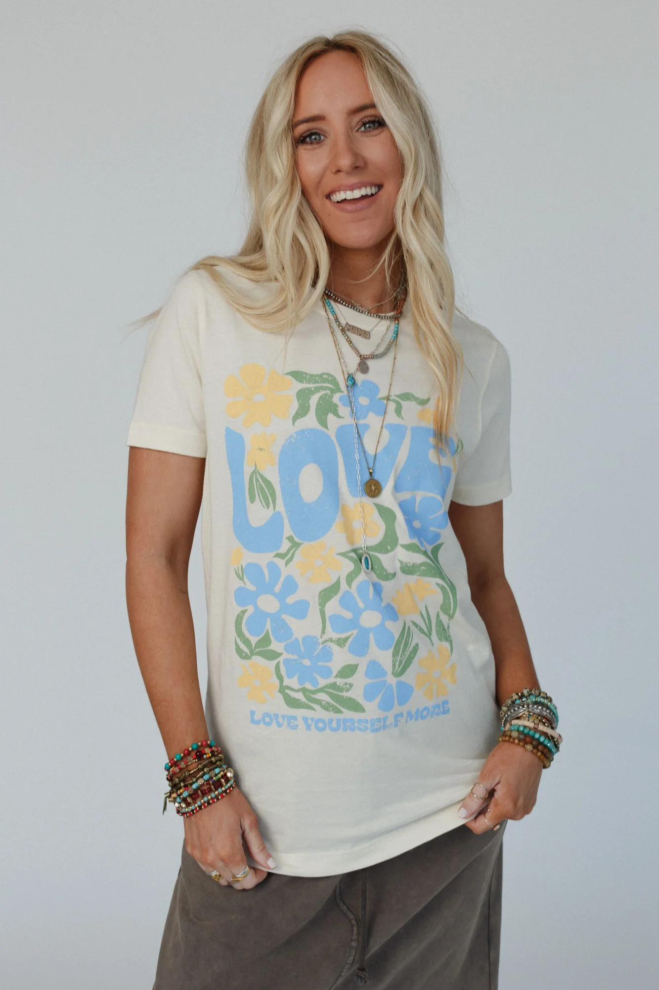 Love Yourself Graphic Tee - Ivory - Image 3