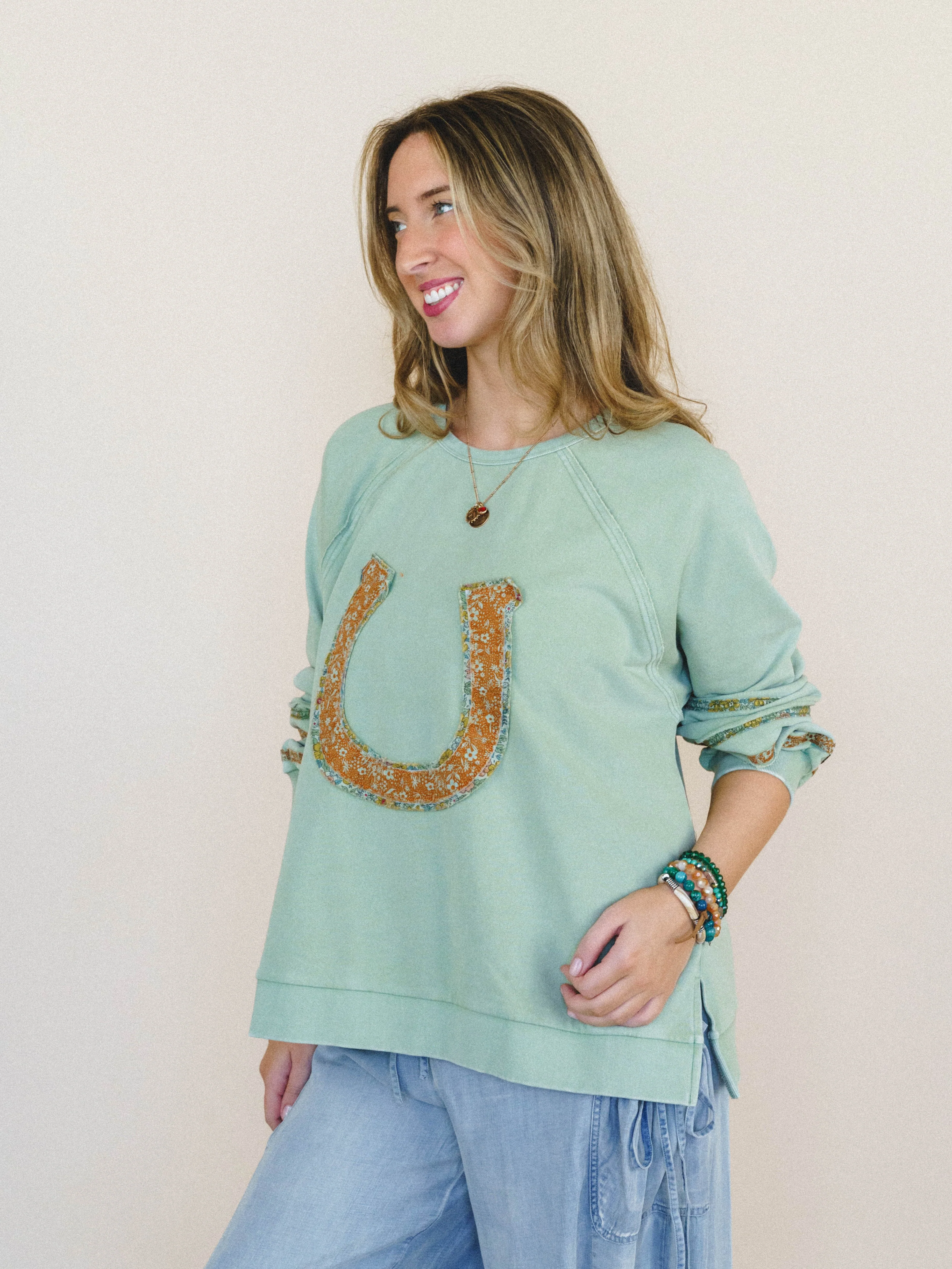 Lucky Flower Top - Sage - Image 3
