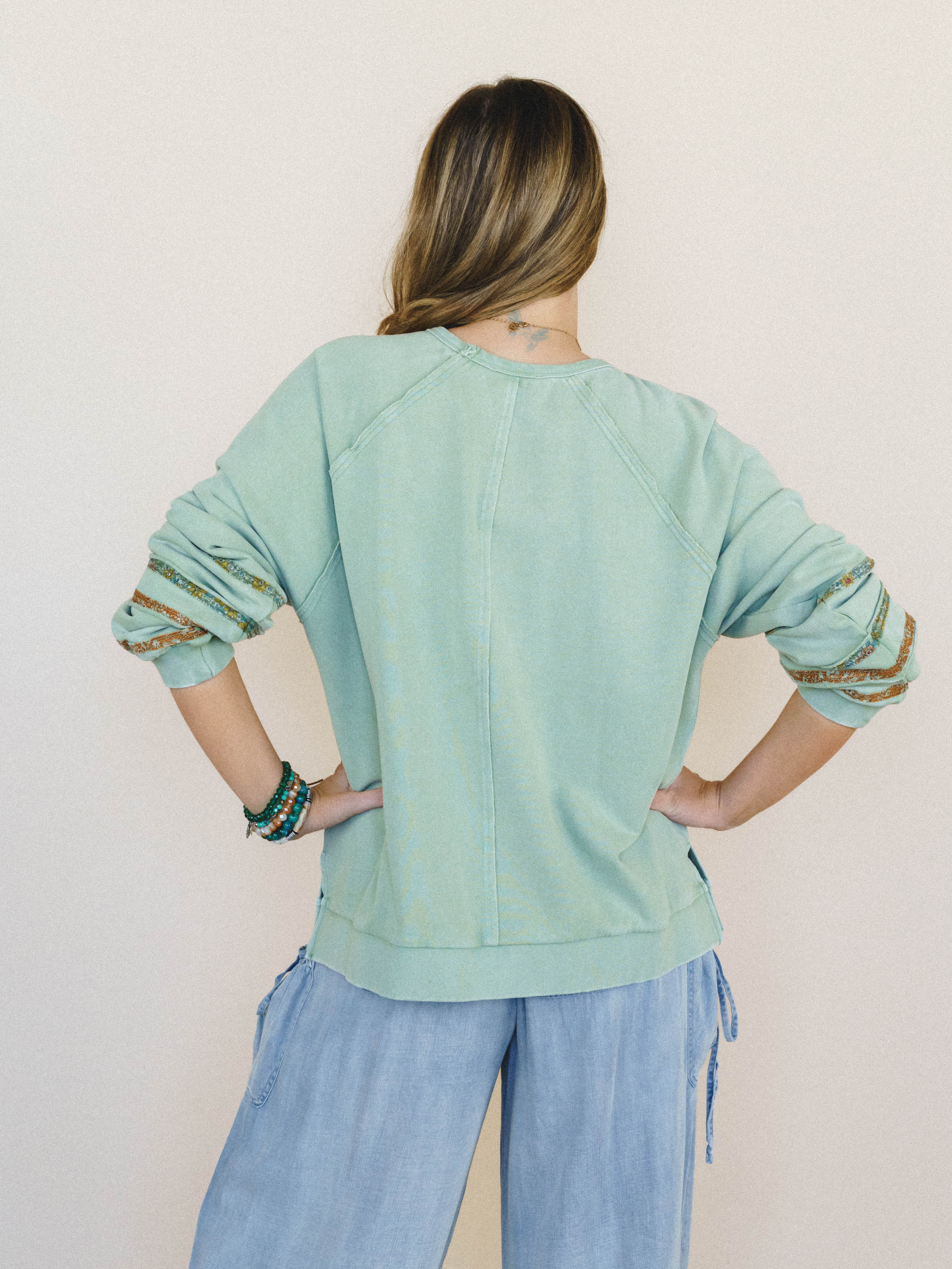 Lucky Flower Top - Sage - Image 4