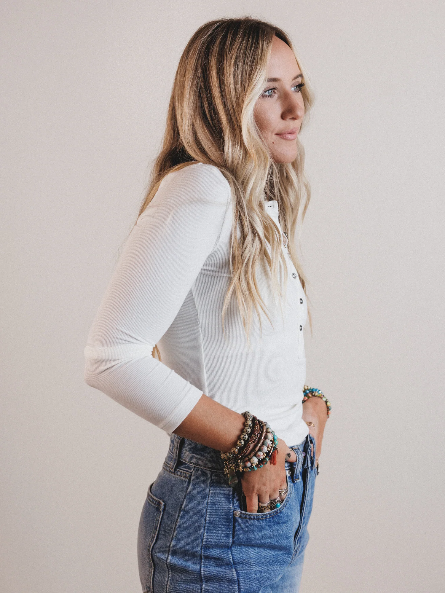Lucky Loom Top - Off White - Image 3