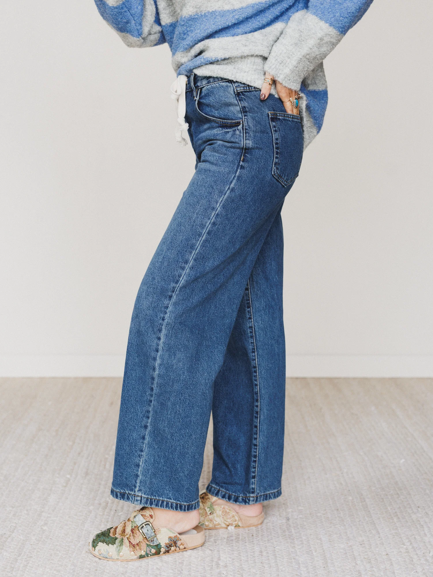 Lucky Rider Wide Leg Jeans - Denim - Image 2
